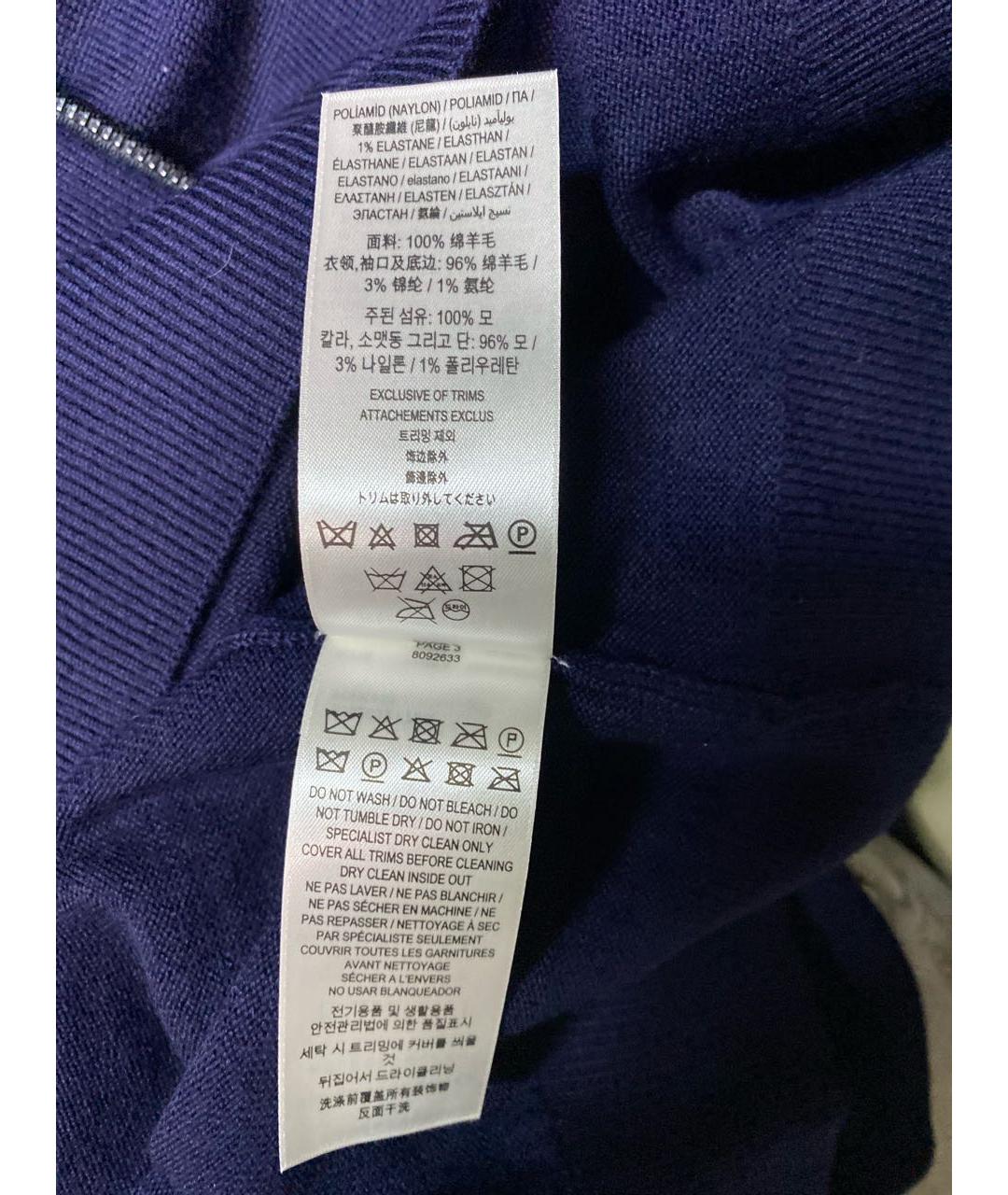 BURBERRY Темно-синий шерстяной джемпер / свитер, фото 7