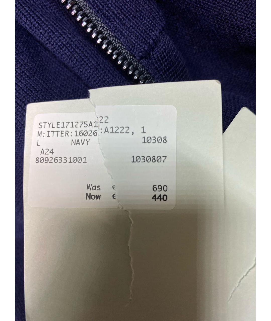 BURBERRY Темно-синий шерстяной джемпер / свитер, фото 6