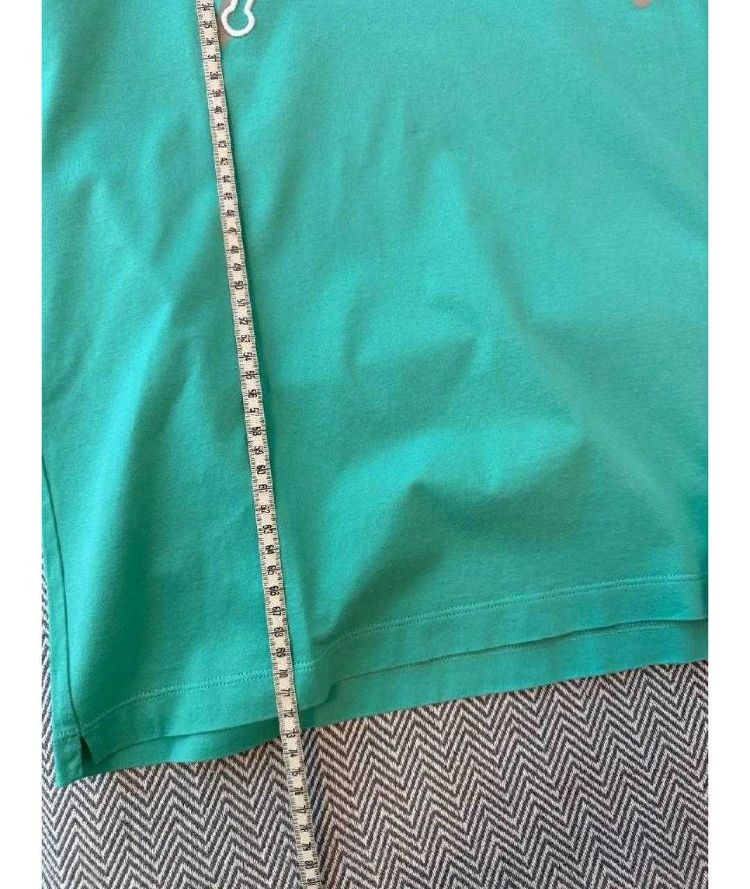 HERMES Зеленая хлопковая футболка, фото 7