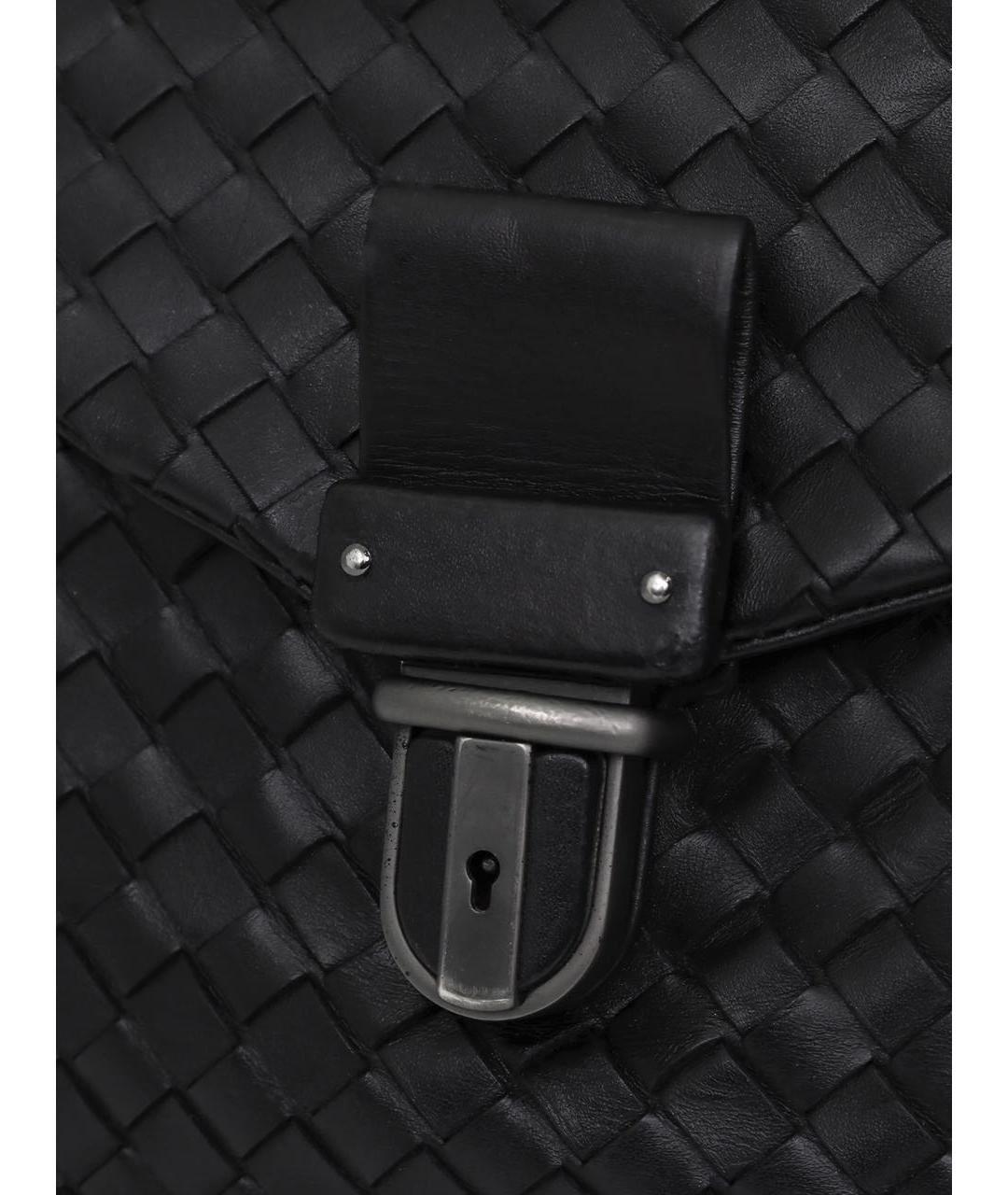 BOTTEGA VENETA Черный кожаный портфель, фото 4
