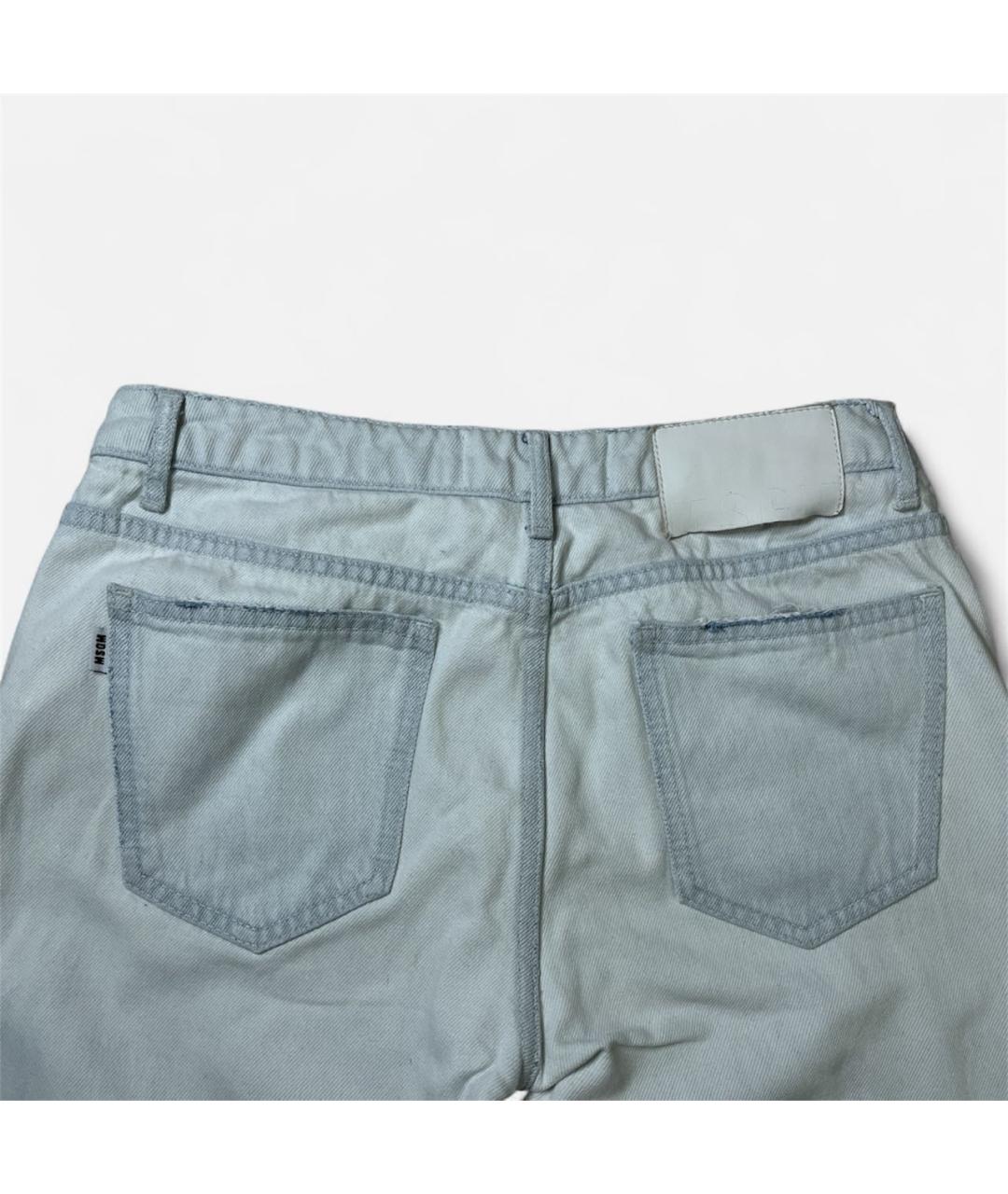 MSGM Голубые хлопко-полиэстеровые джинсы слим, фото 6