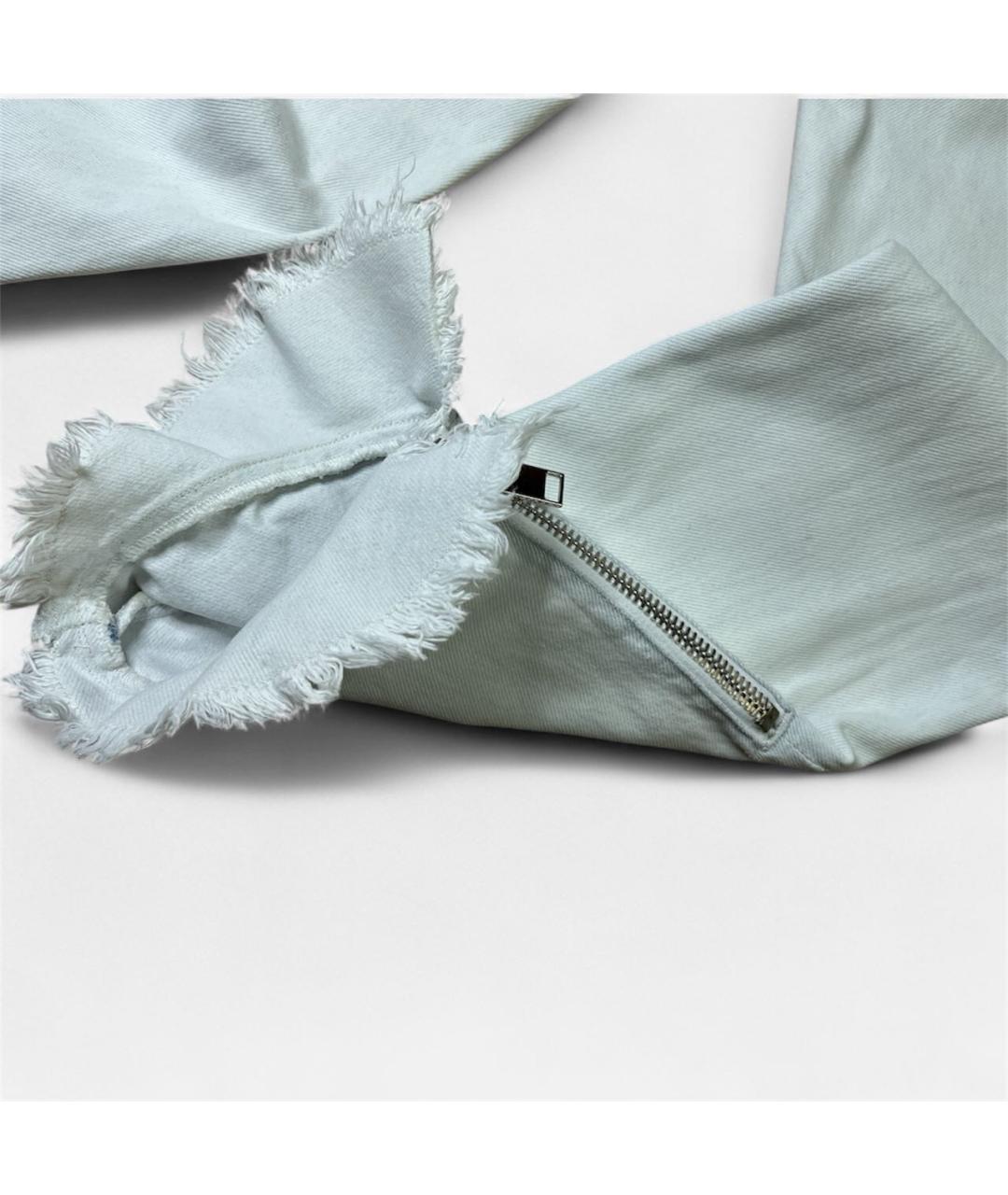 MSGM Голубые хлопко-полиэстеровые джинсы слим, фото 8