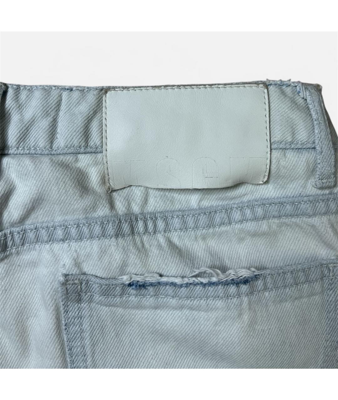 MSGM Голубые хлопко-полиэстеровые джинсы слим, фото 4