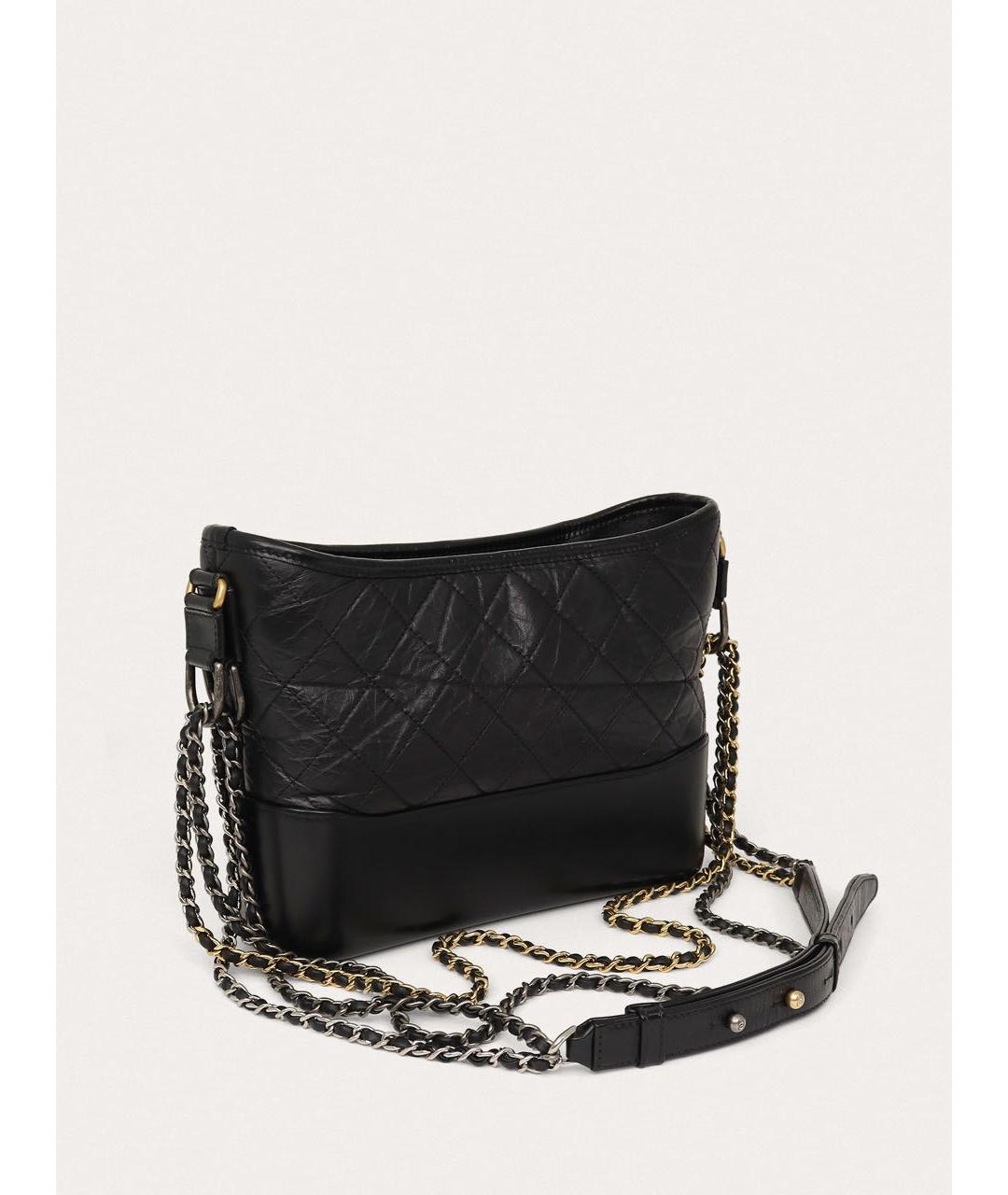 CHANEL Черная кожаная сумка через плечо, фото 8