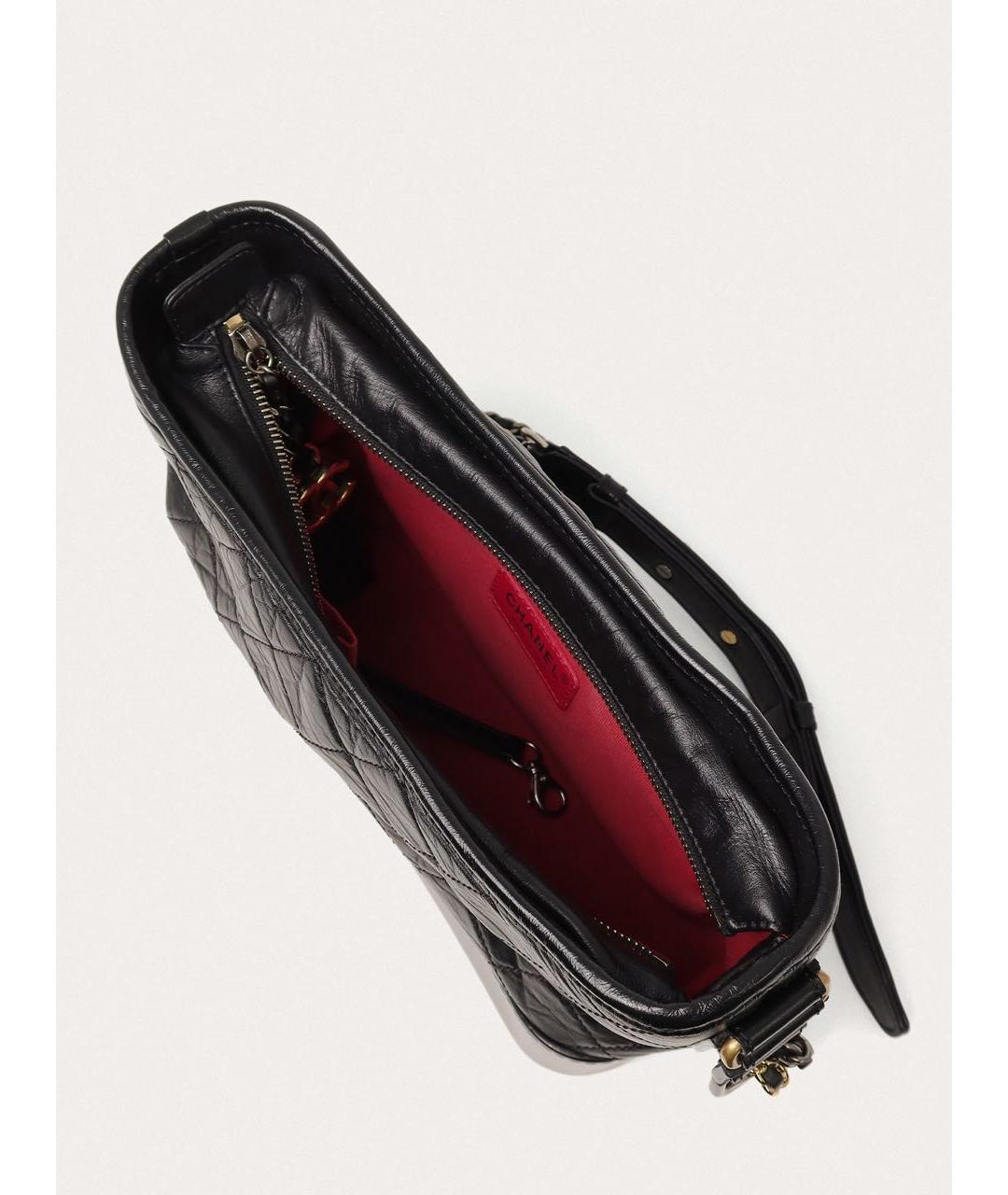 CHANEL Черная кожаная сумка через плечо, фото 4