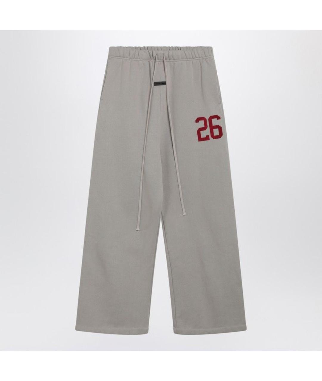 FEAR OF GOD ESSENTIALS Серые хлопковые повседневные брюки, фото 4