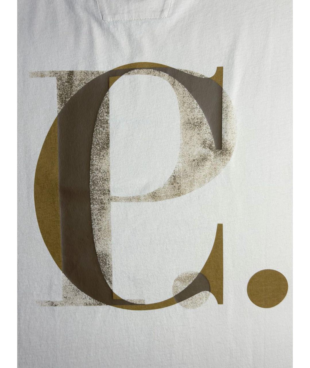 CP COMPANY Бежевая хлопковая футболка, фото 4