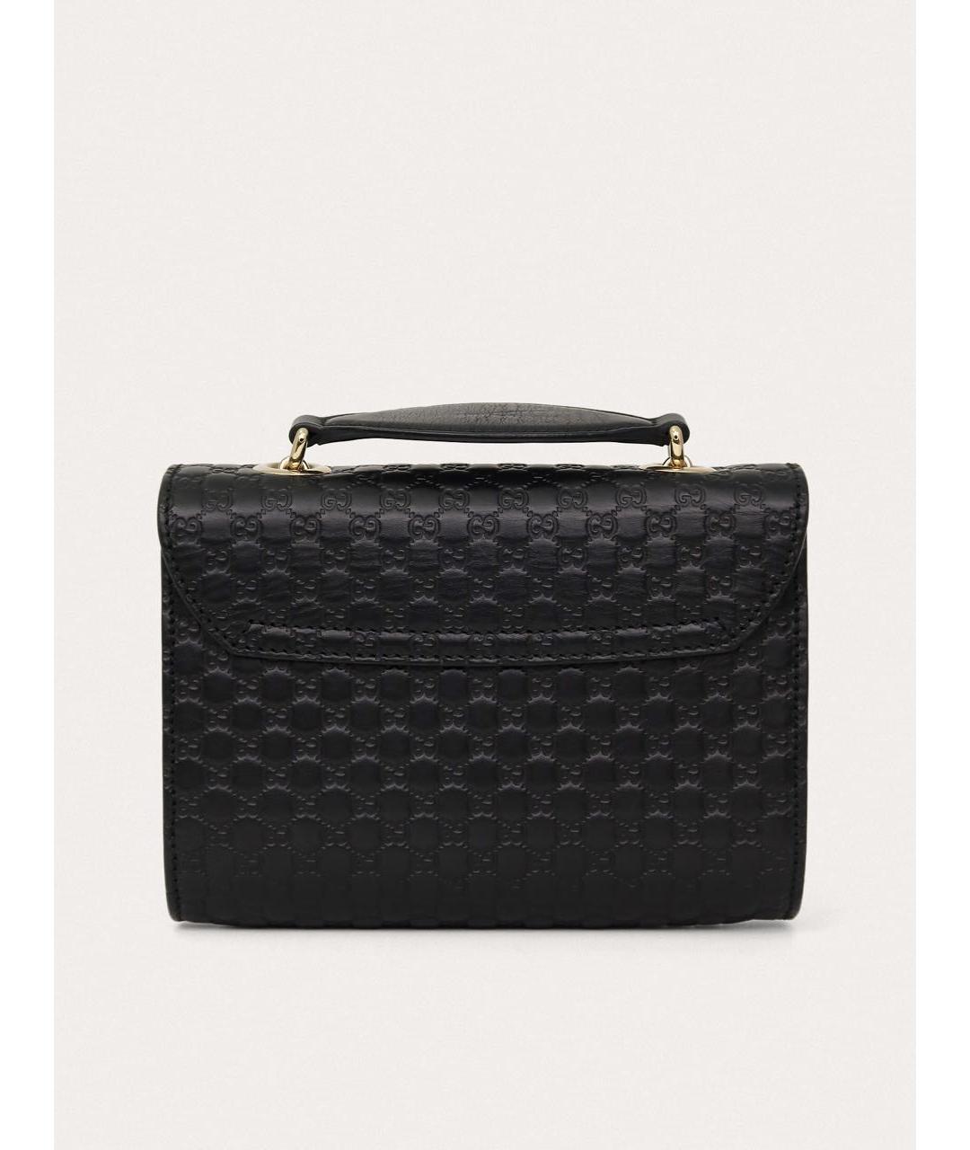 GUCCI Черная кожаная сумка через плечо, фото 3