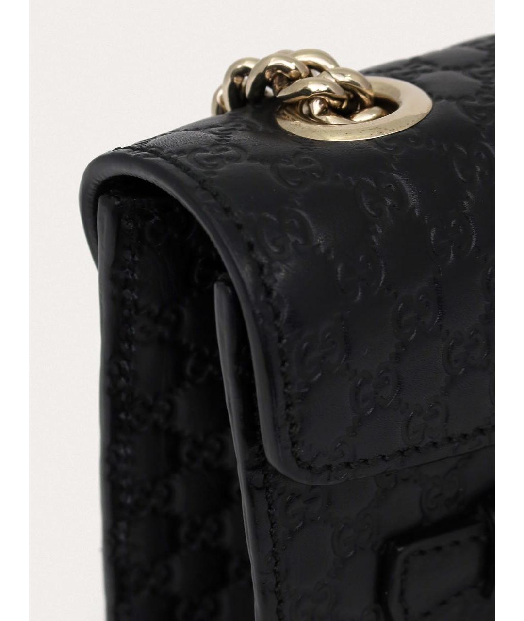 GUCCI Черная кожаная сумка через плечо, фото 6