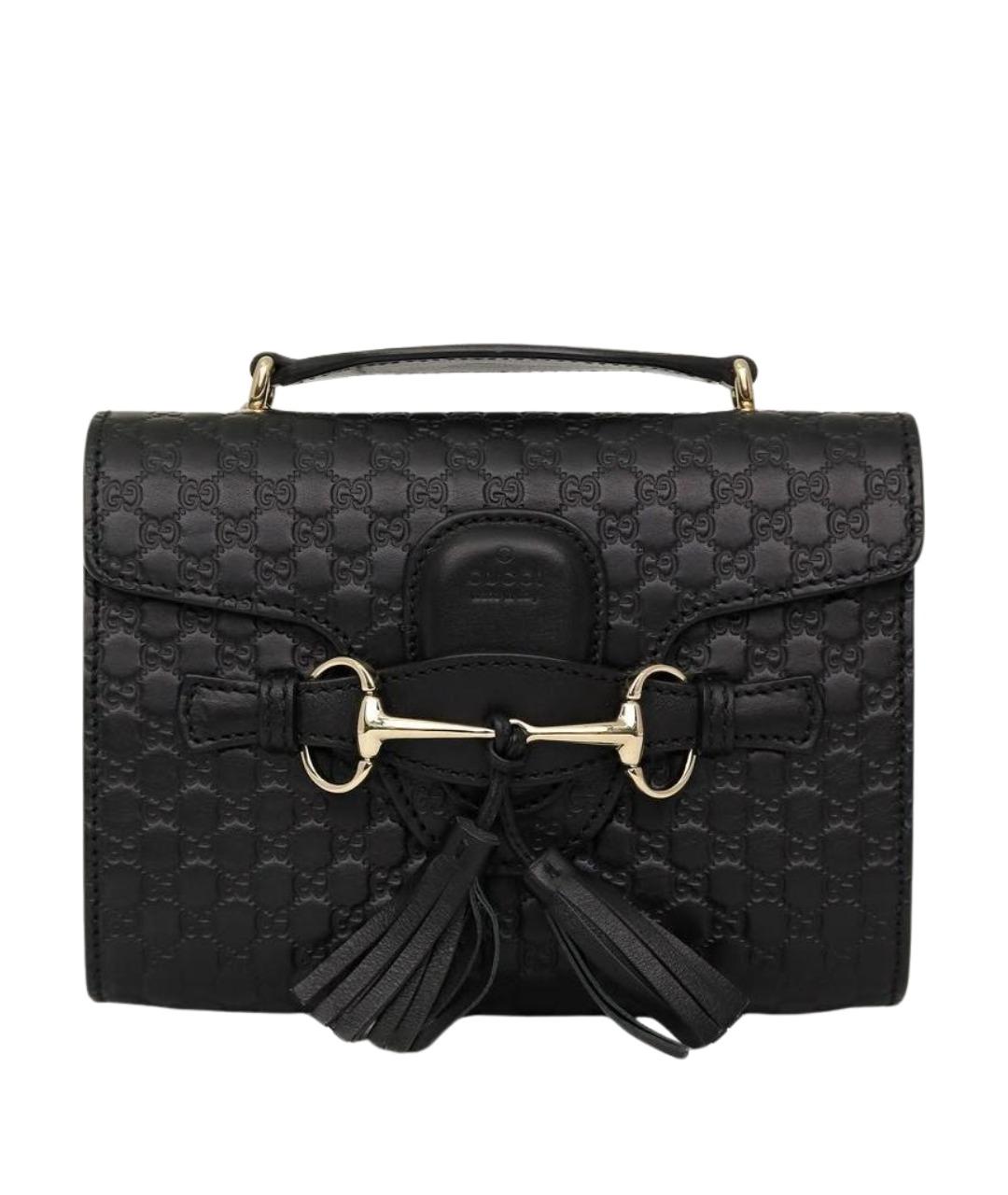 GUCCI Черная кожаная сумка через плечо, фото 1