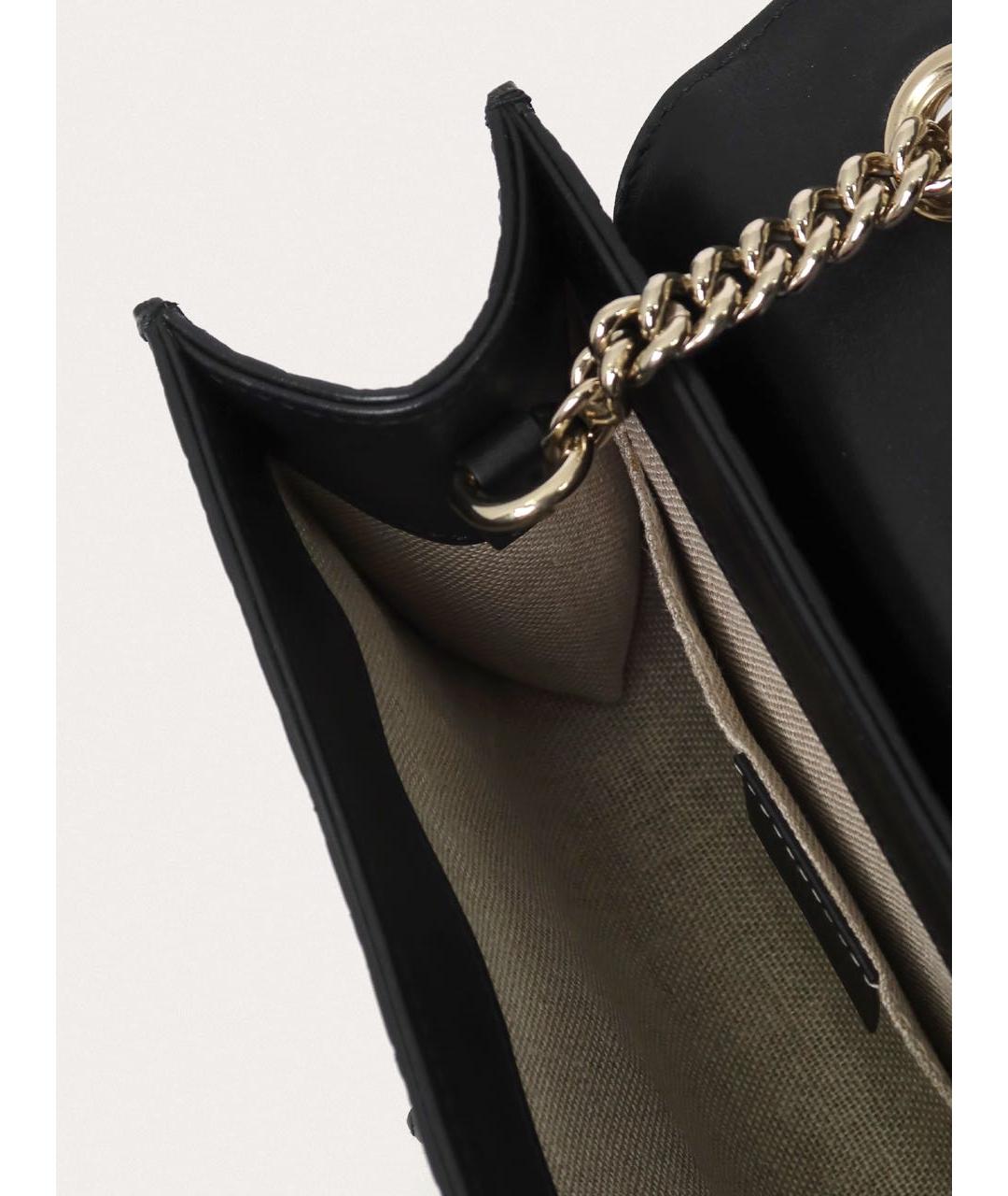 GUCCI Черная кожаная сумка через плечо, фото 4