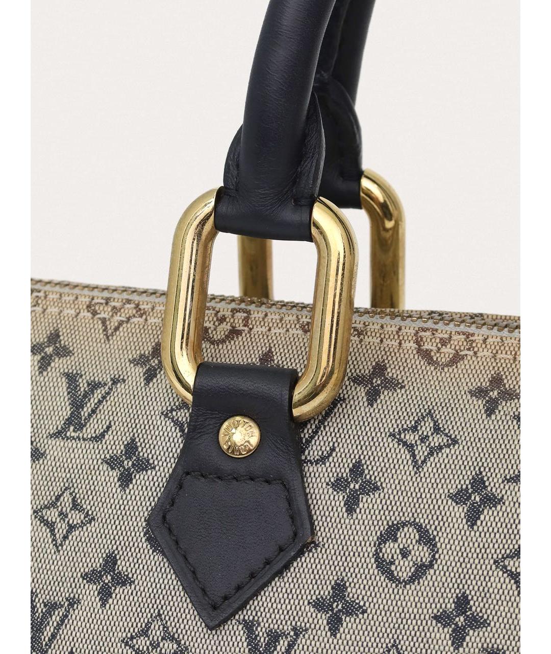 LOUIS VUITTON Синяя кожаная сумка с короткими ручками, фото 5