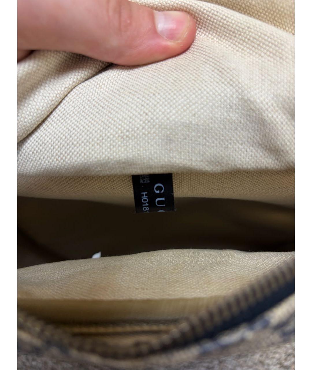 GUCCI Бежевая кожаная сумка на плечо, фото 5