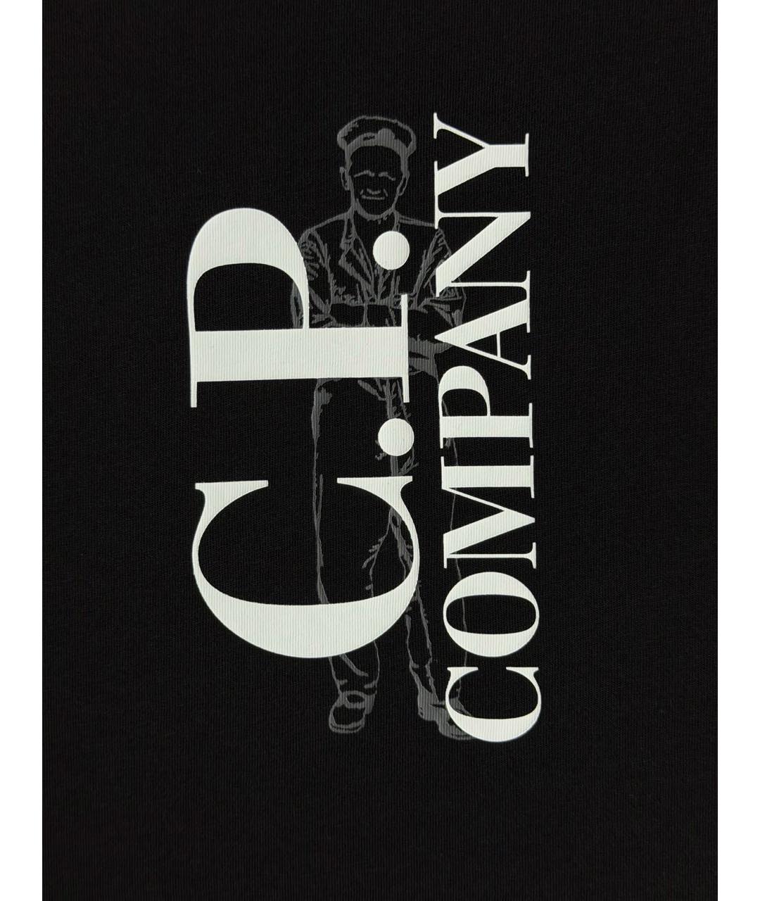 CP COMPANY Черная хлопковая футболка, фото 4