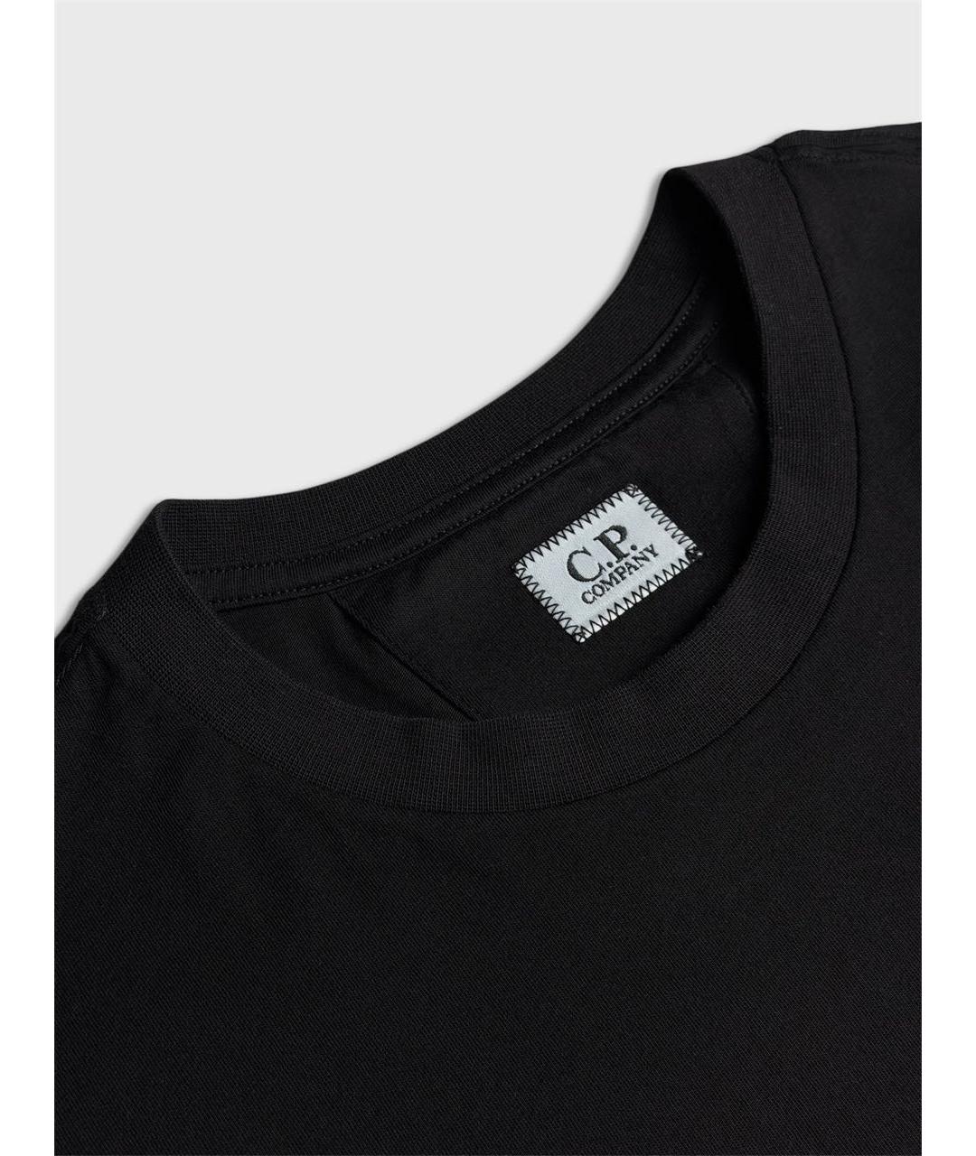 CP COMPANY Черная хлопковая футболка, фото 3