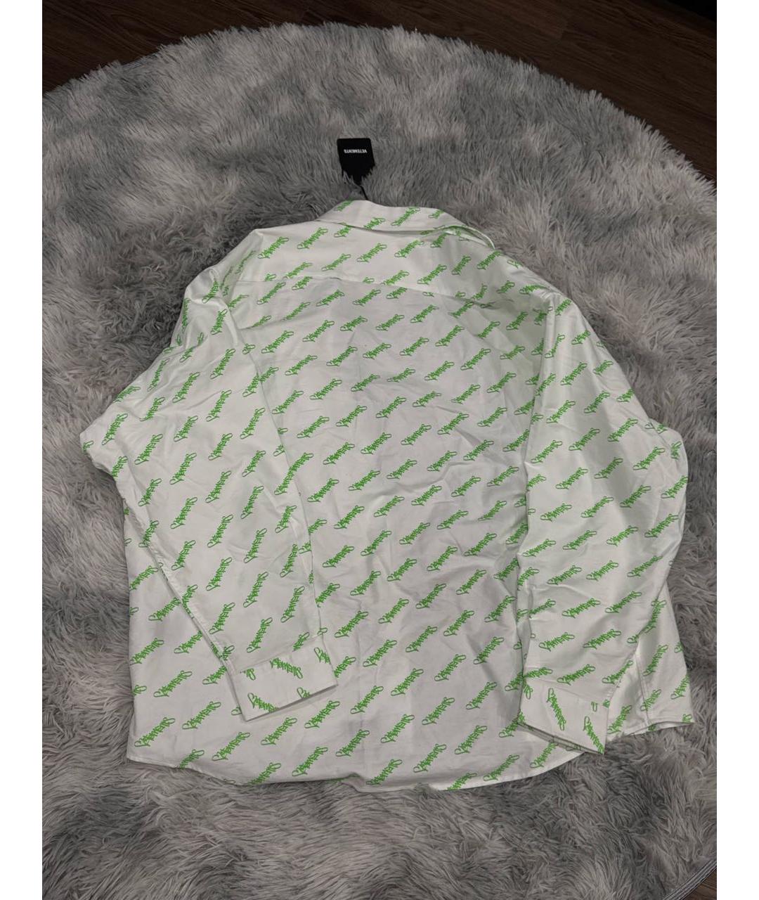 VETEMENTS Белая хлопковая кэжуал рубашка, фото 2