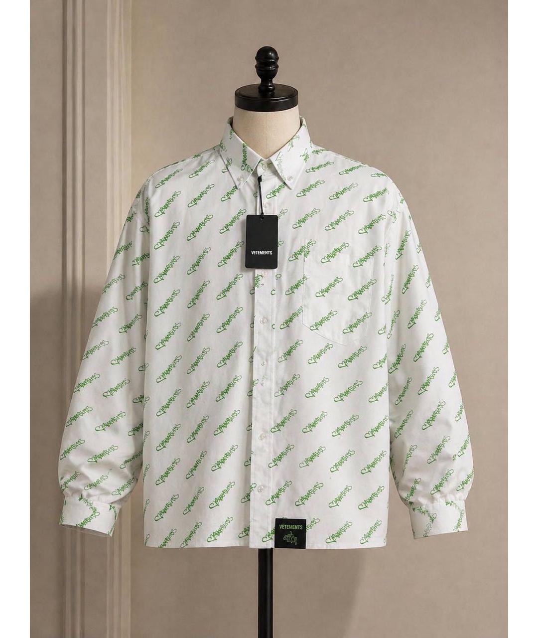 VETEMENTS Белая хлопковая кэжуал рубашка, фото 5