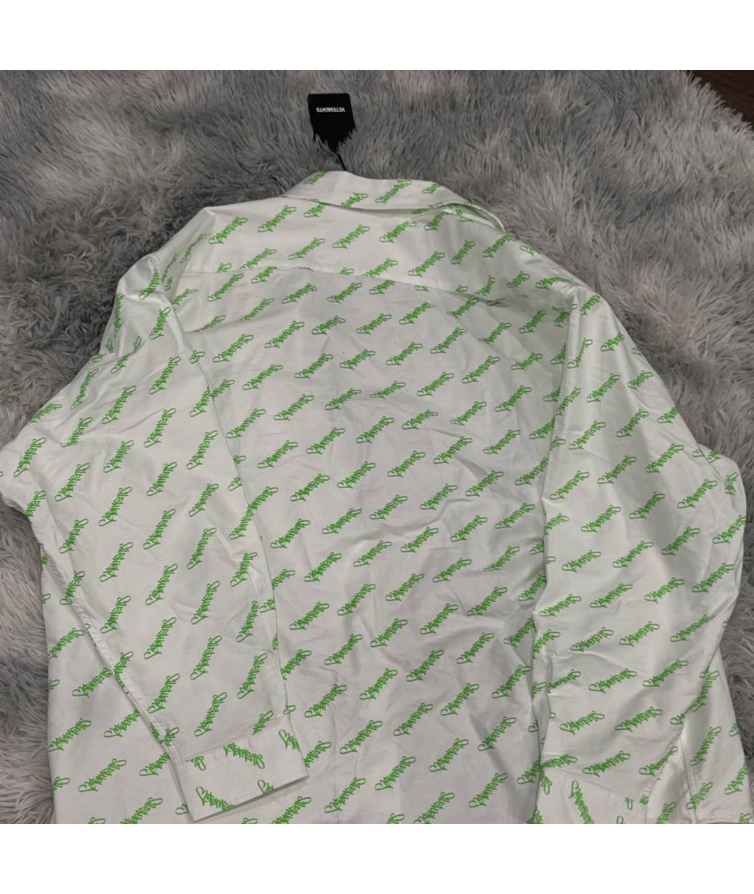 VETEMENTS Белая хлопковая кэжуал рубашка, фото 3