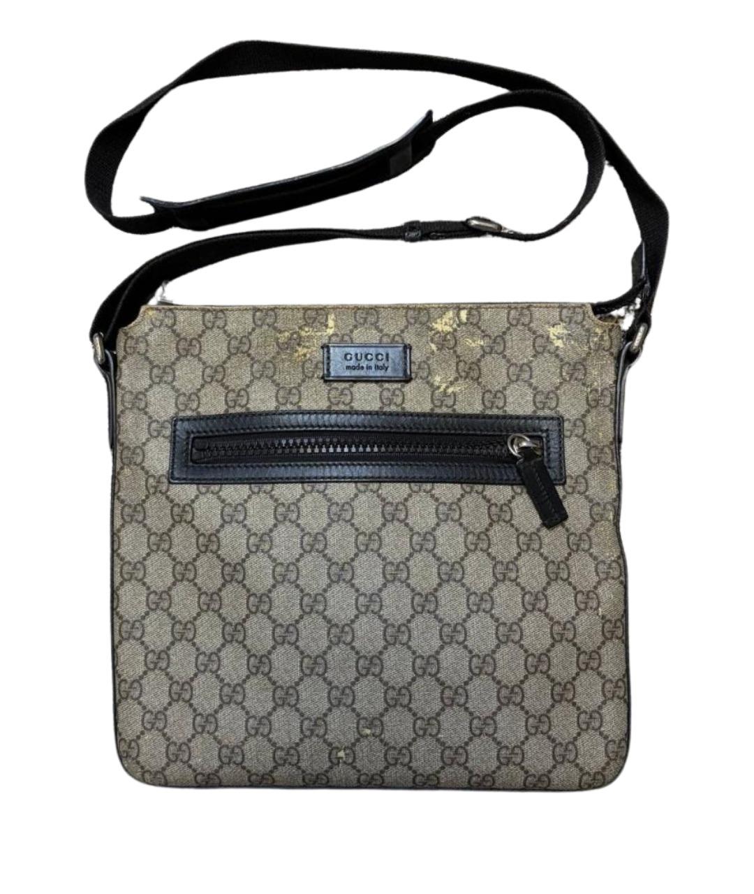 GUCCI Бежевая кожаная сумка на плечо, фото 1