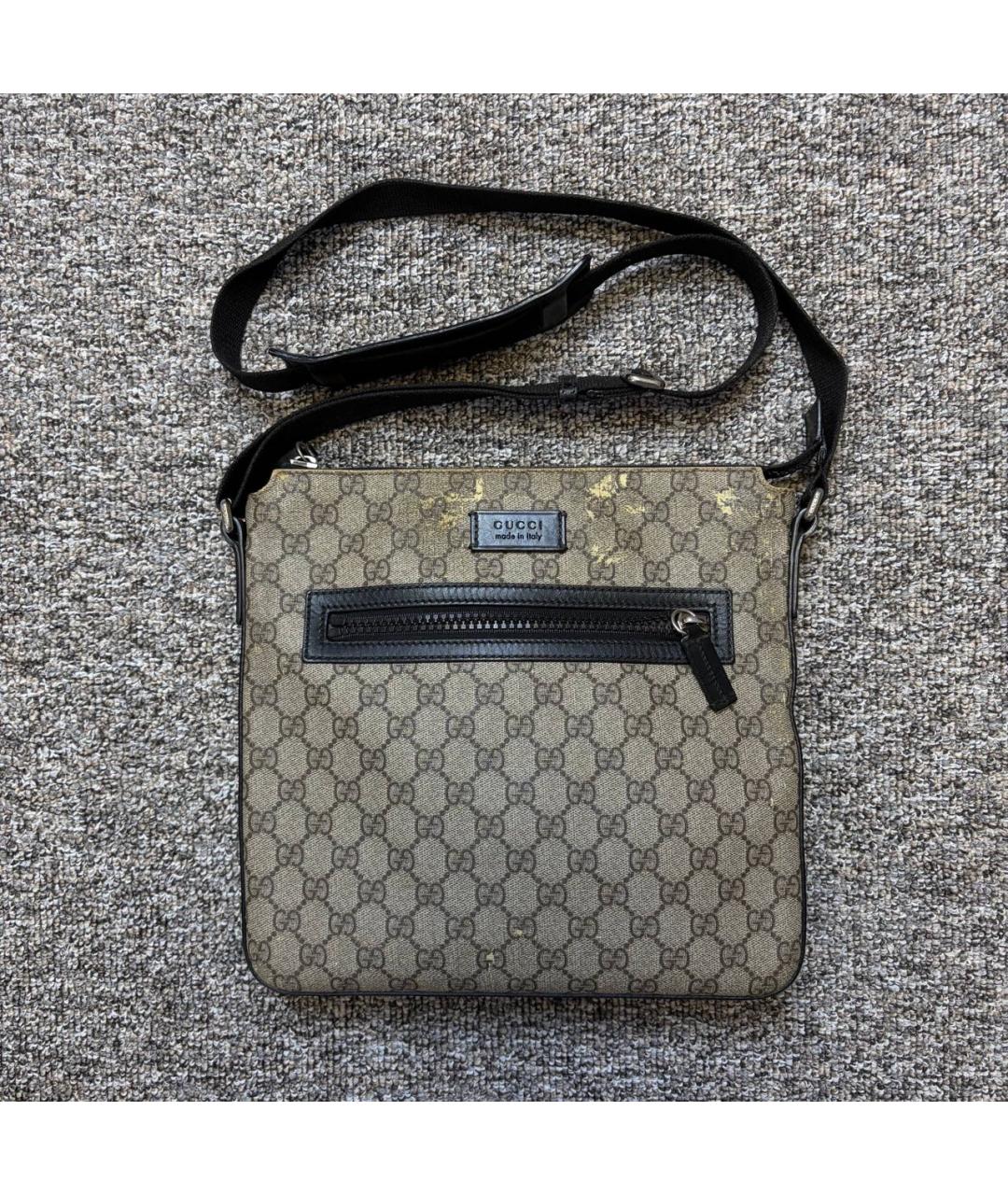 GUCCI Бежевая кожаная сумка на плечо, фото 9