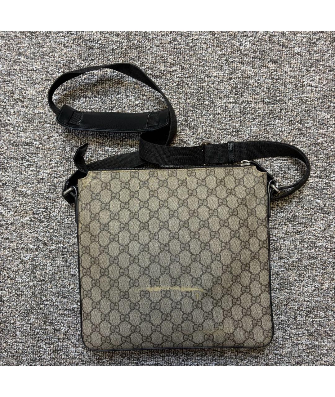 GUCCI Бежевая кожаная сумка на плечо, фото 3