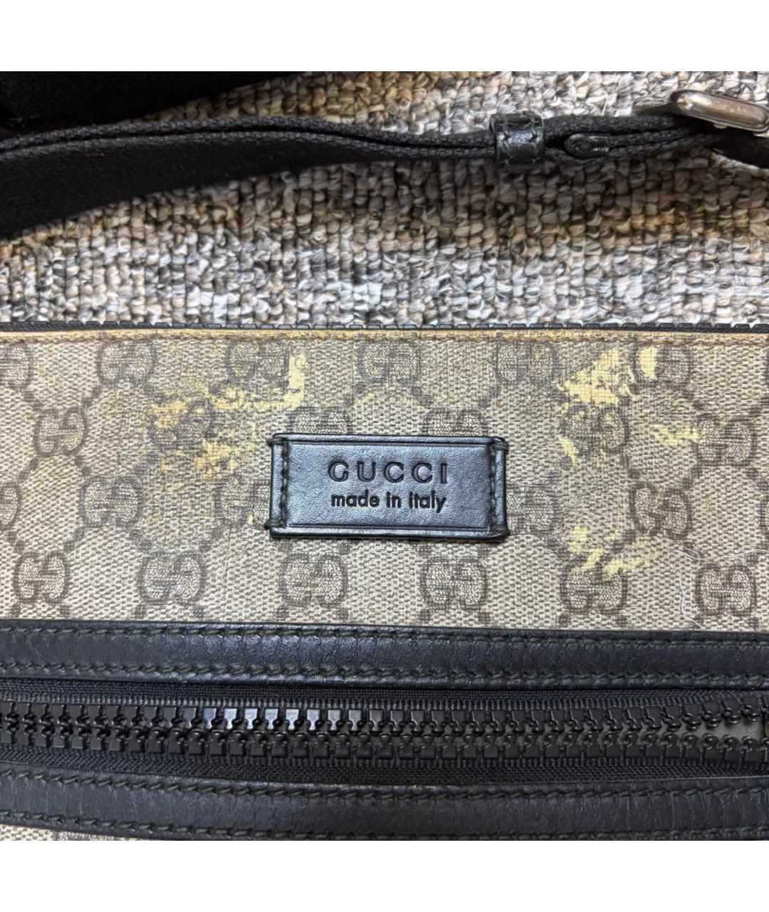 GUCCI Бежевая кожаная сумка на плечо, фото 2