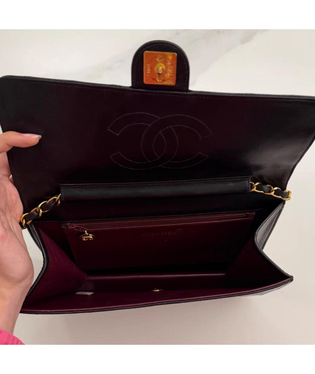 CHANEL Черная кожаная сумка через плечо, фото 6