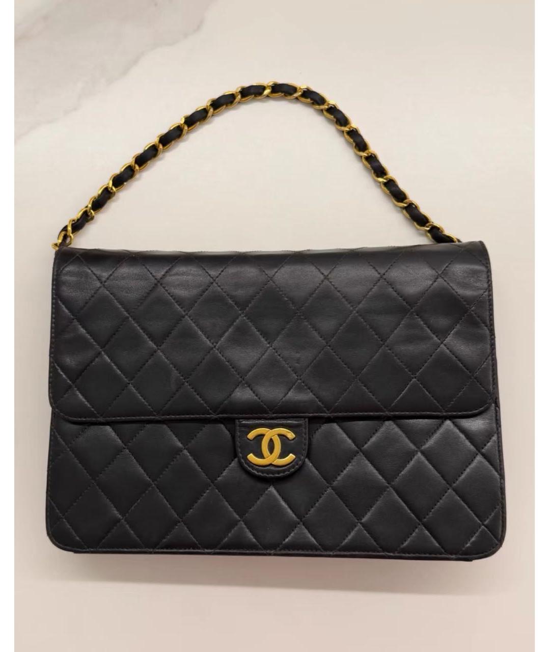 CHANEL Черная кожаная сумка через плечо, фото 2