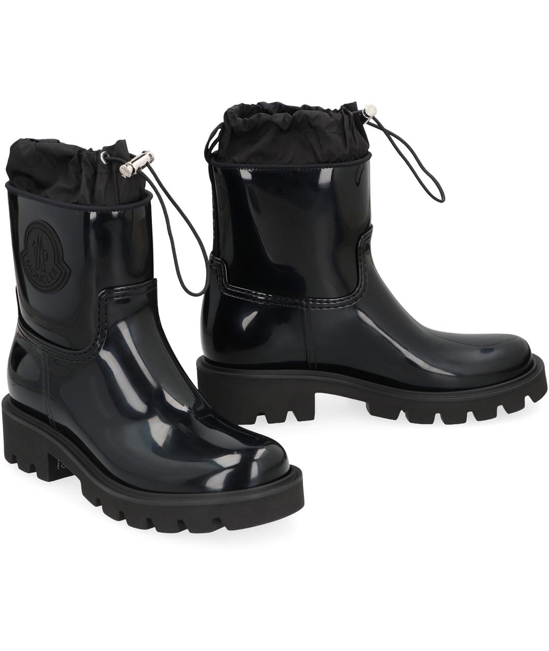 MONCLER Черные резиновые сапоги, фото 2