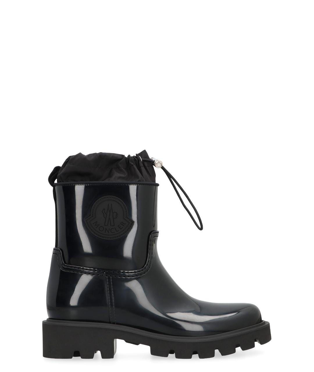 MONCLER Черные резиновые сапоги, фото 1