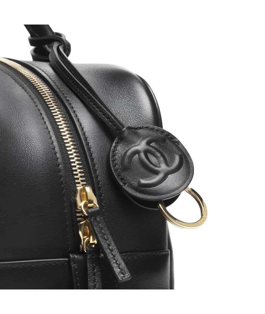 CHANEL Черная кожаная сумка через плечо, фото 4