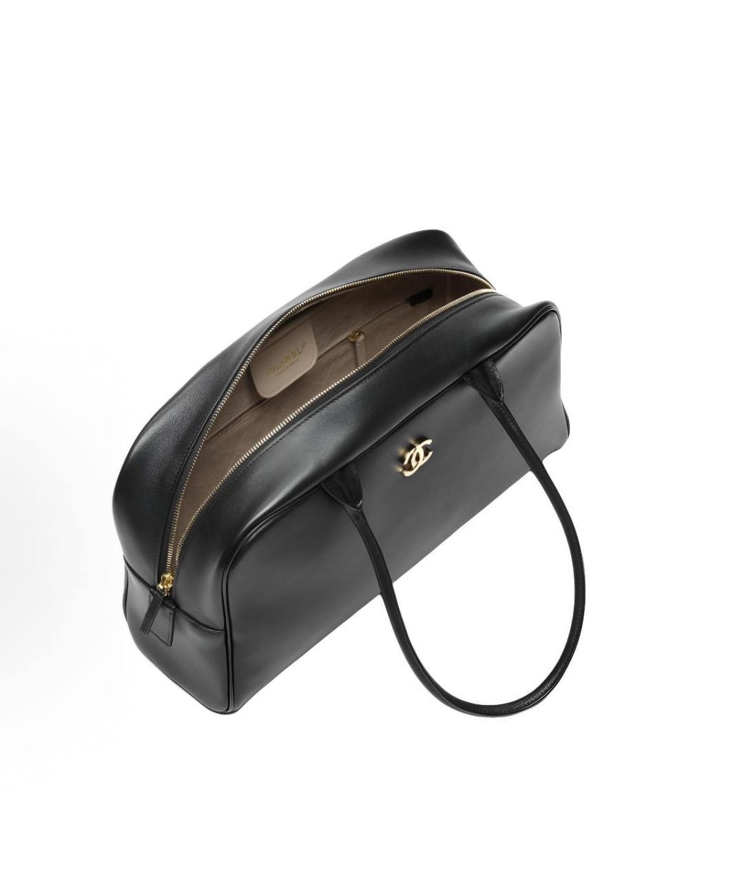 CHANEL Черная кожаная сумка через плечо, фото 3