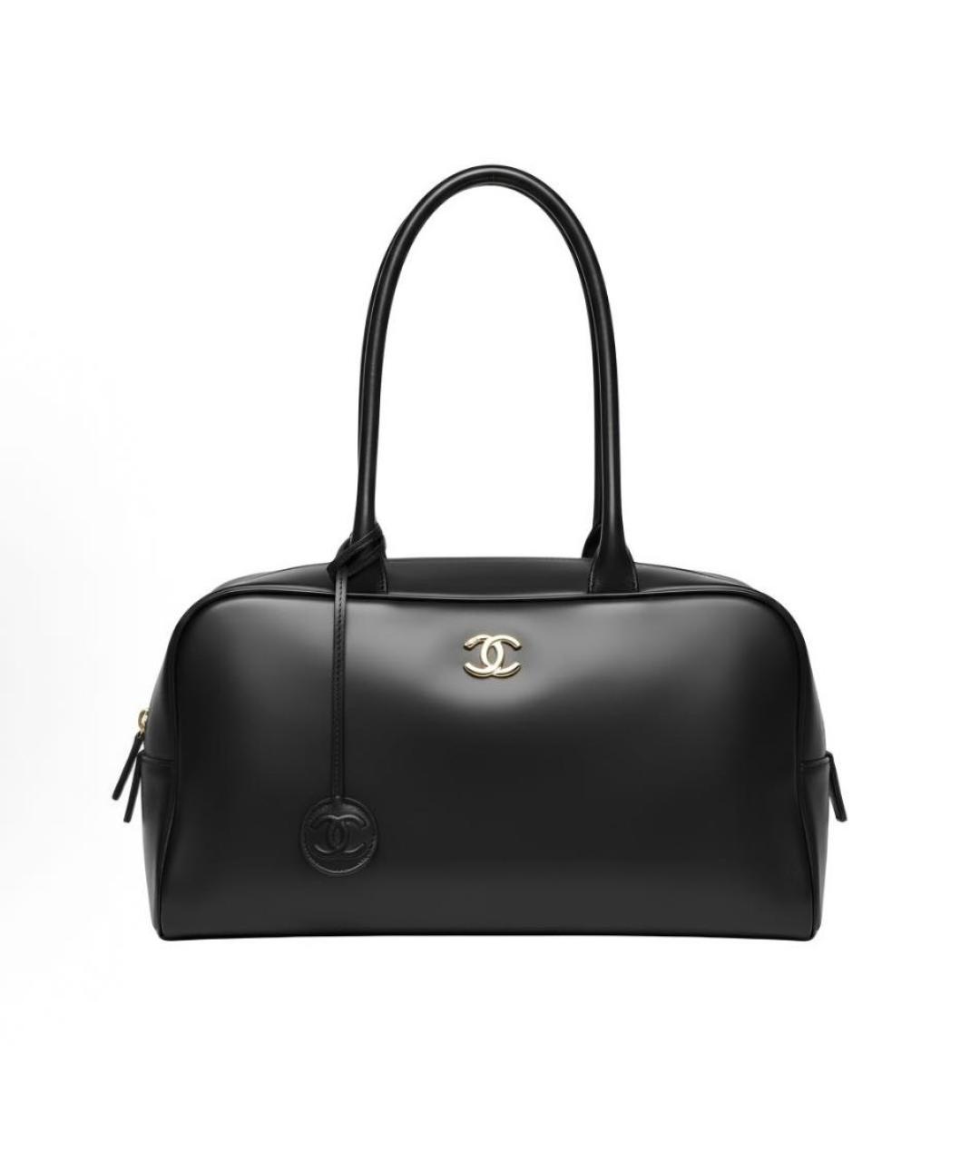 CHANEL Черная кожаная сумка через плечо, фото 9