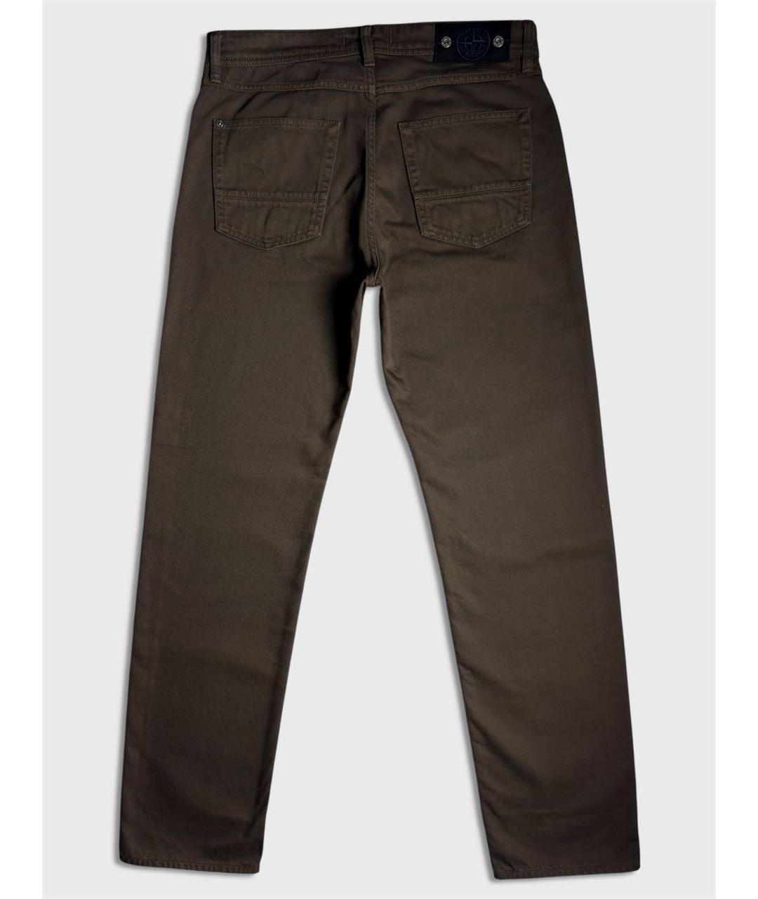 STONE ISLAND Коричневые прямые джинсы, фото 2