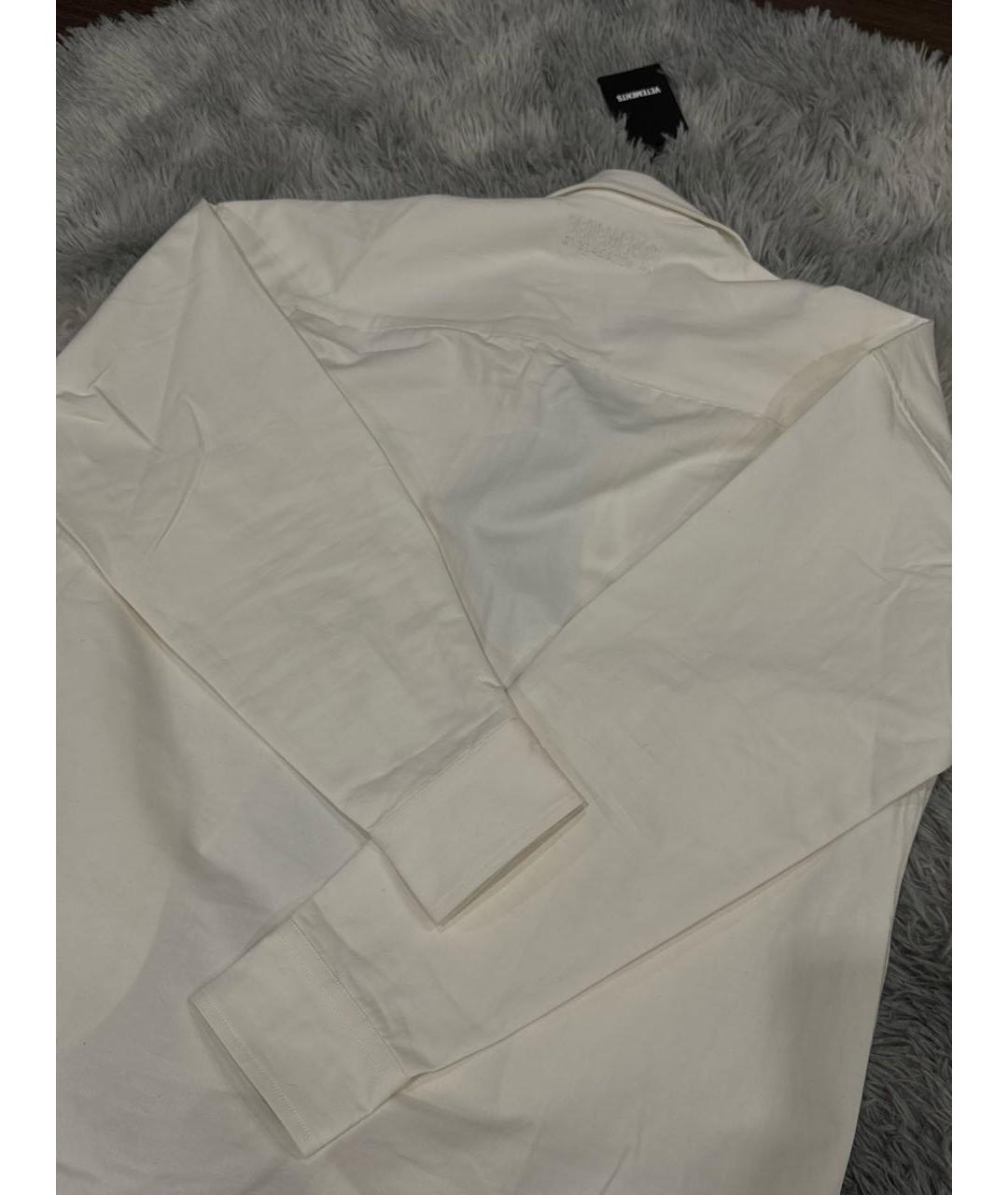 VETEMENTS Белая хлопковая кэжуал рубашка, фото 2