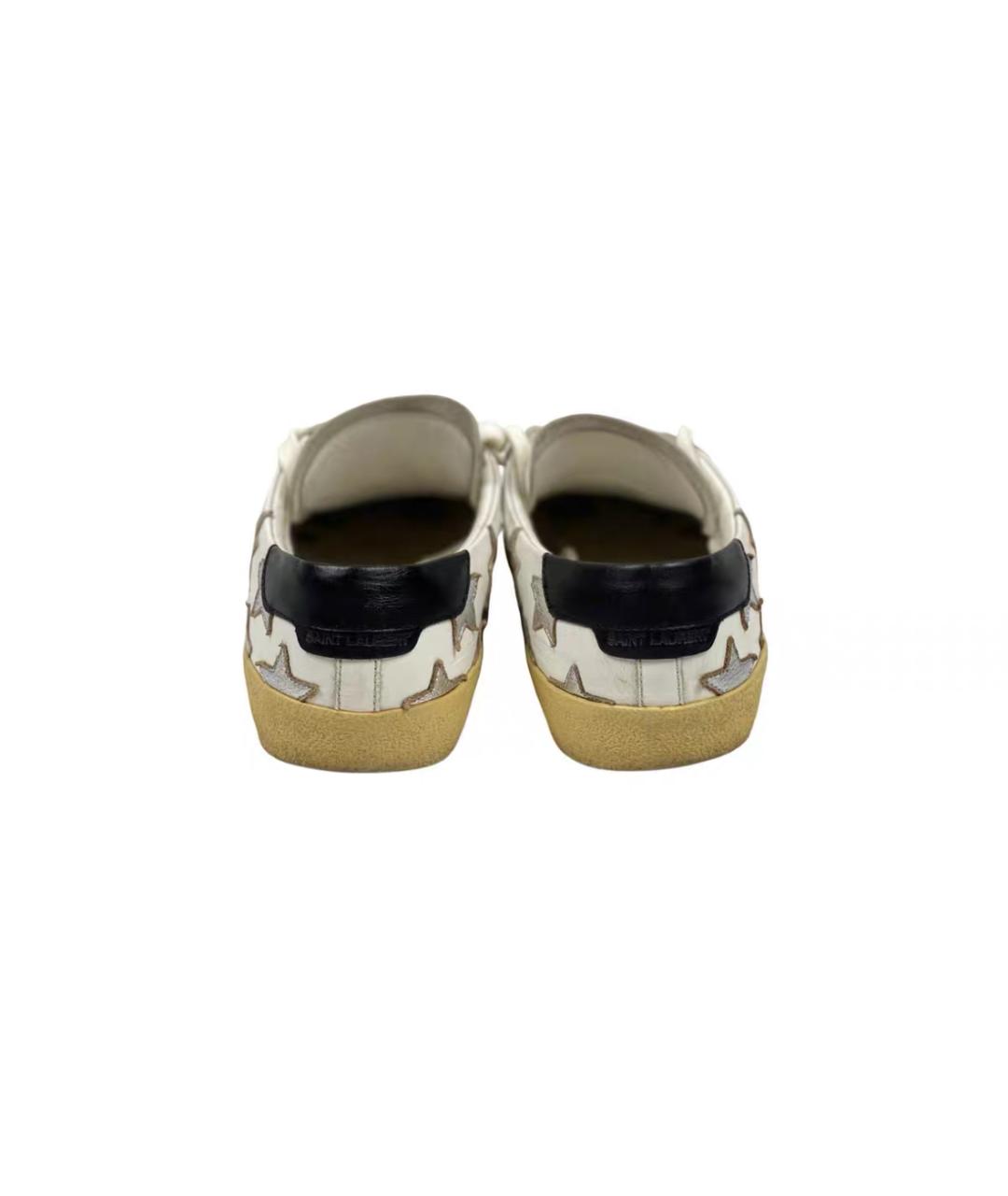 SAINT LAURENT Белые кожаные кеды, фото 4