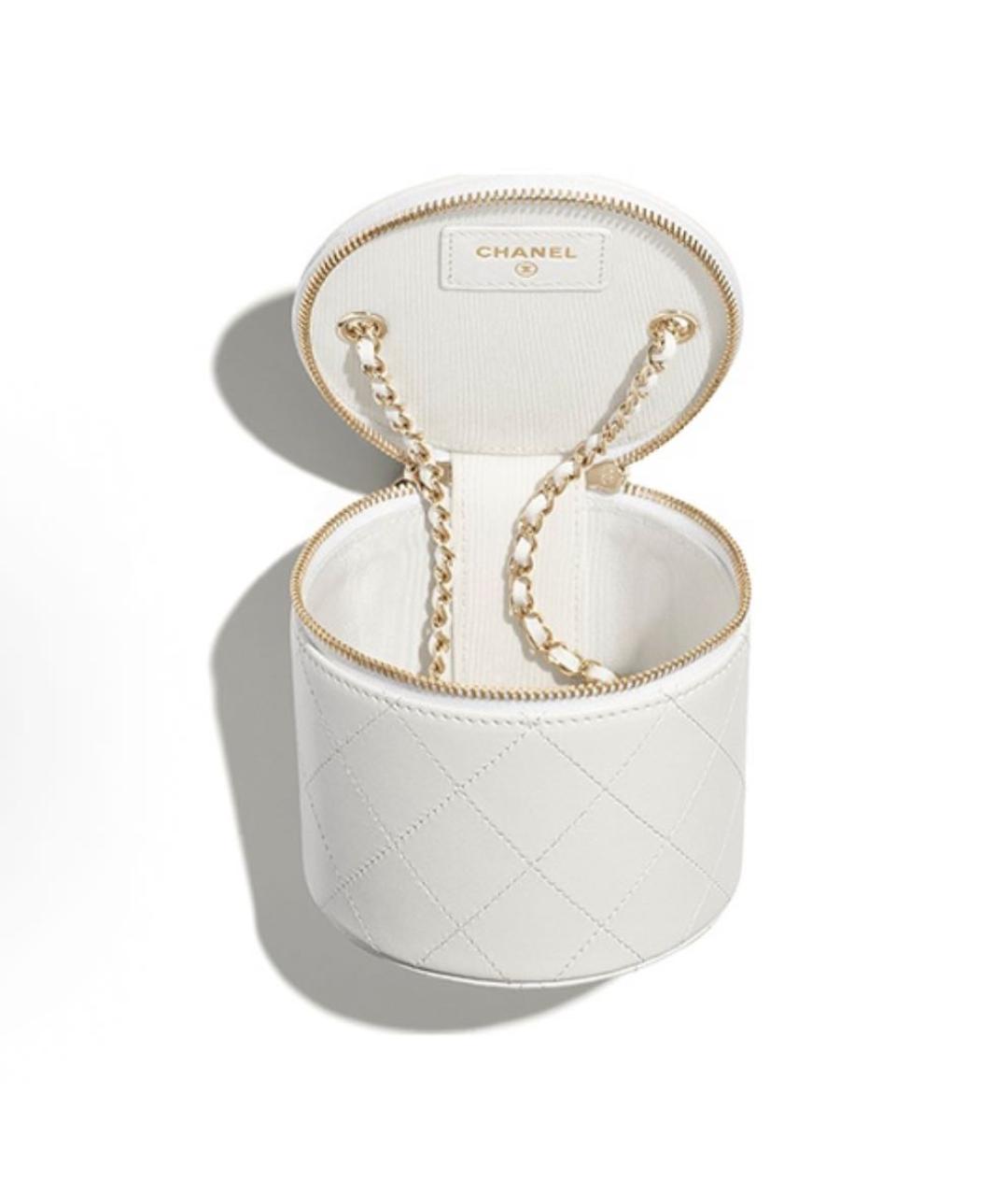 CHANEL Белая кожаная сумка через плечо, фото 2