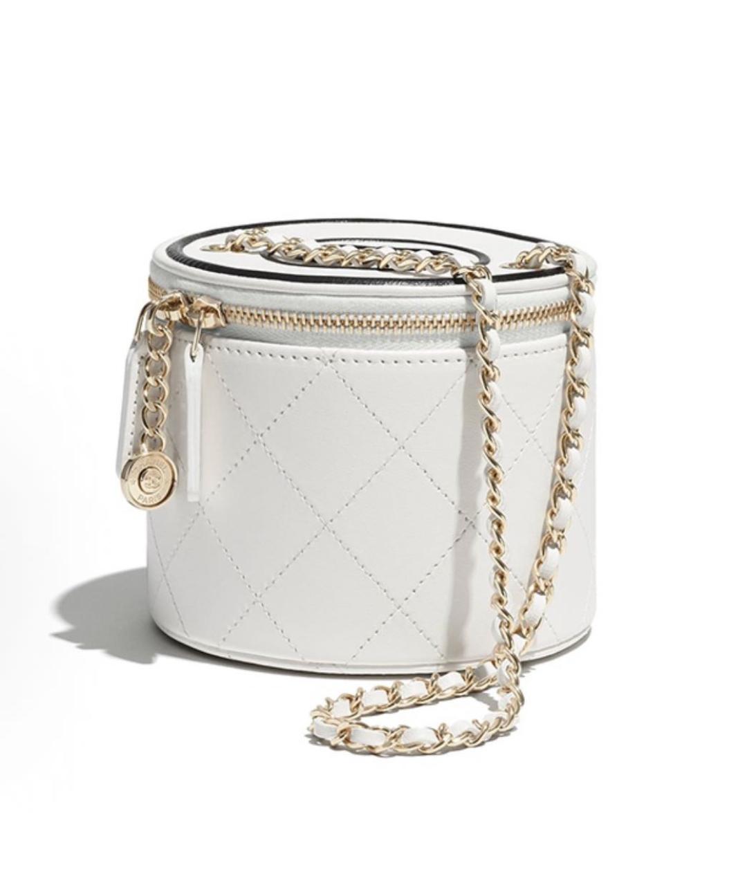 CHANEL Белая кожаная сумка через плечо, фото 3