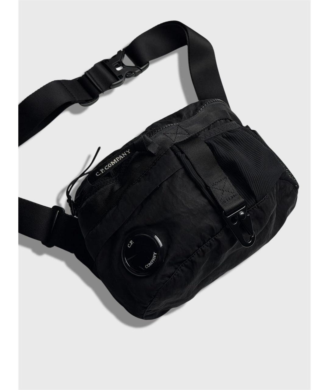 CP COMPANY Черная хлопковая поясная сумка, фото 4