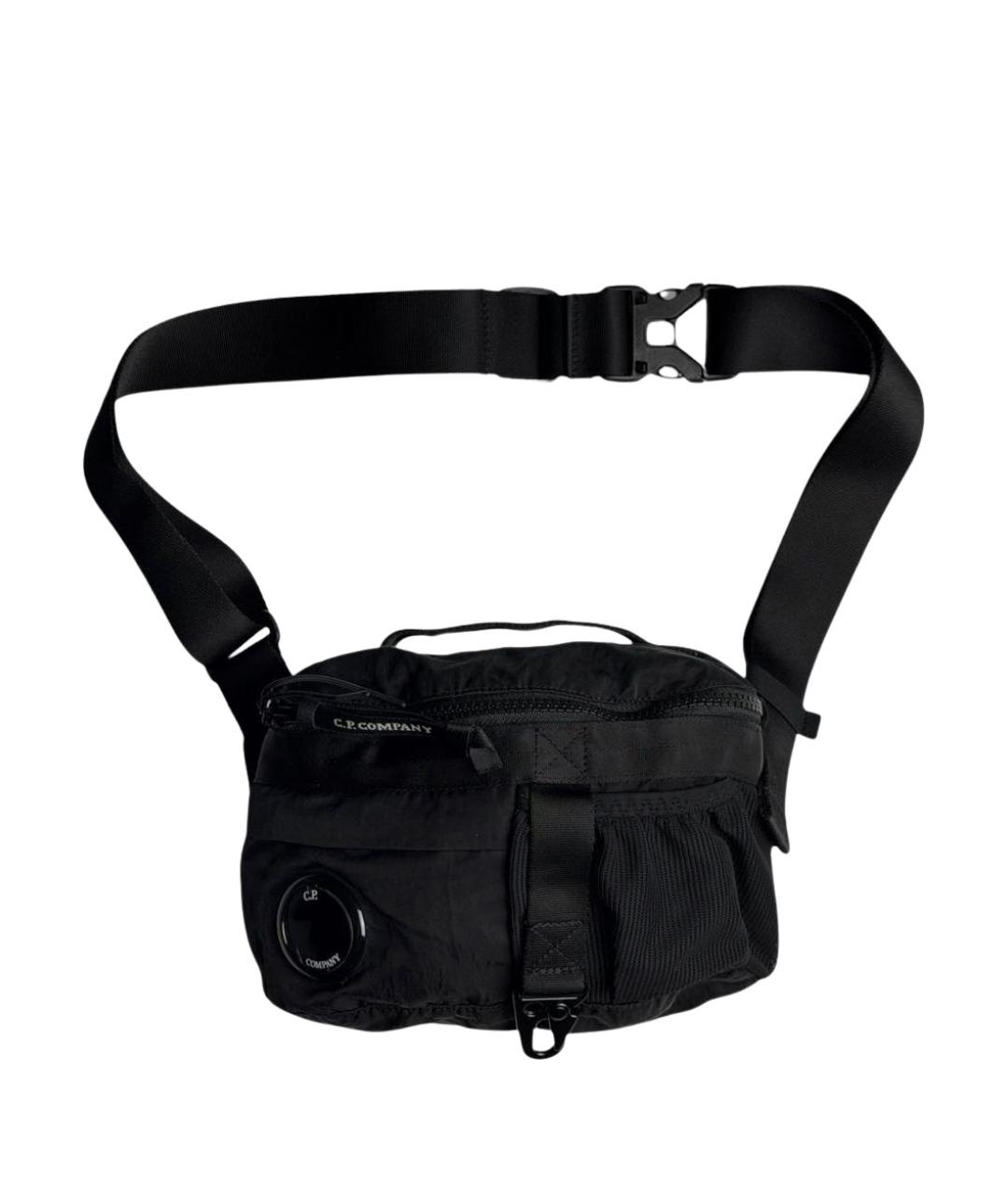 CP COMPANY Черная хлопковая поясная сумка, фото 1