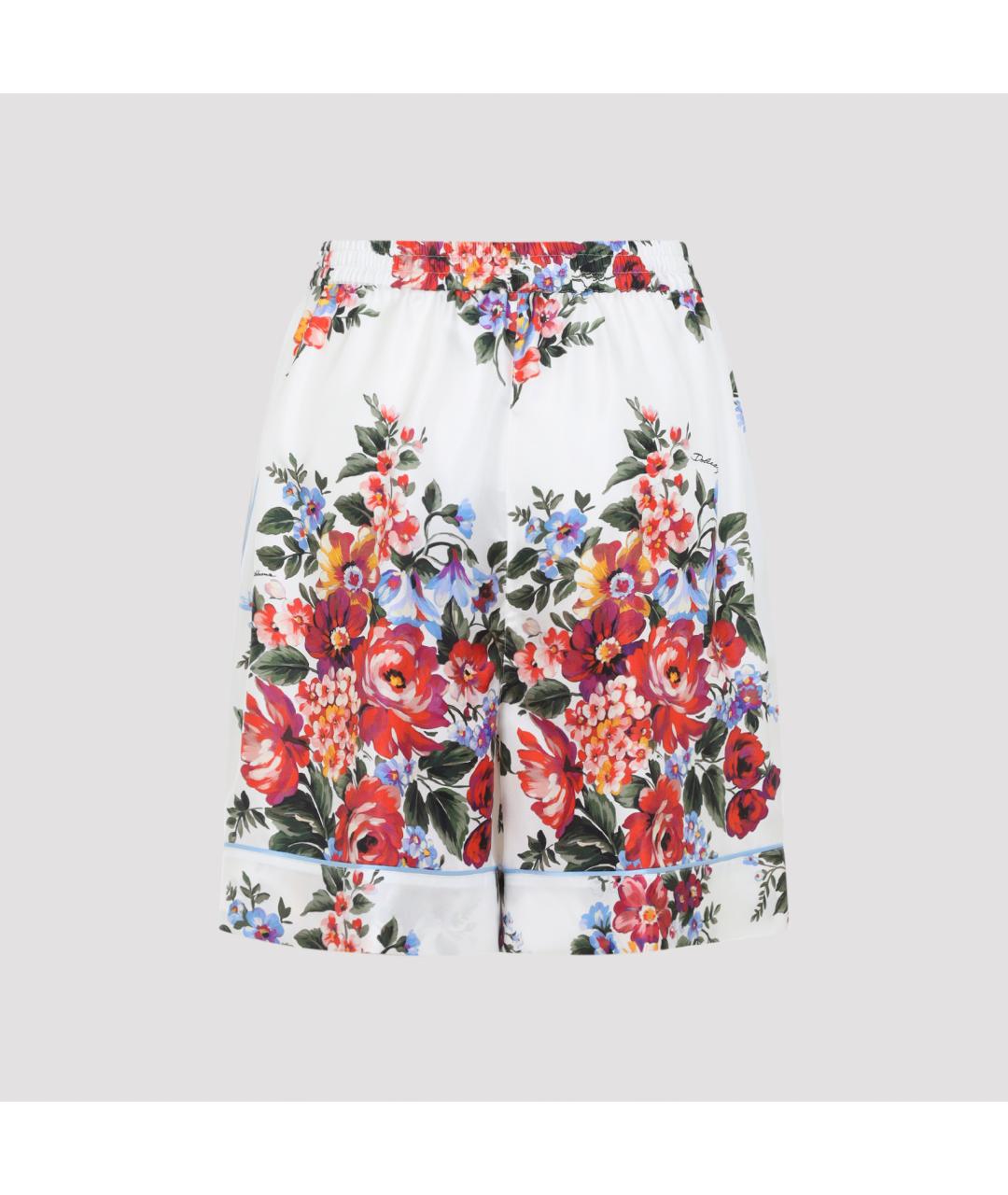 DOLCE&GABBANA Белые шелковые шорты, фото 3