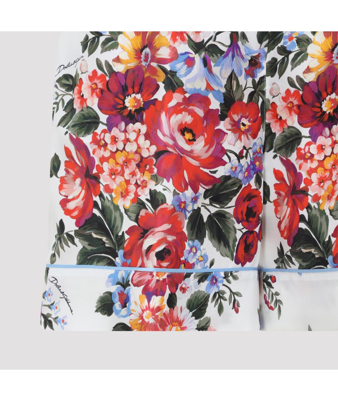 DOLCE&GABBANA Белые шелковые шорты, фото 4