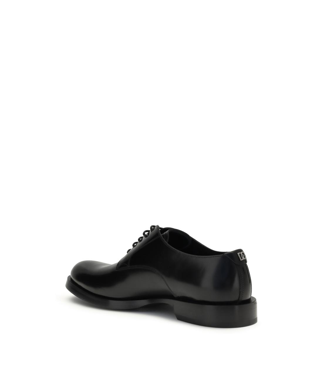 DOLCE&GABBANA Черные кожаные туфли, фото 3