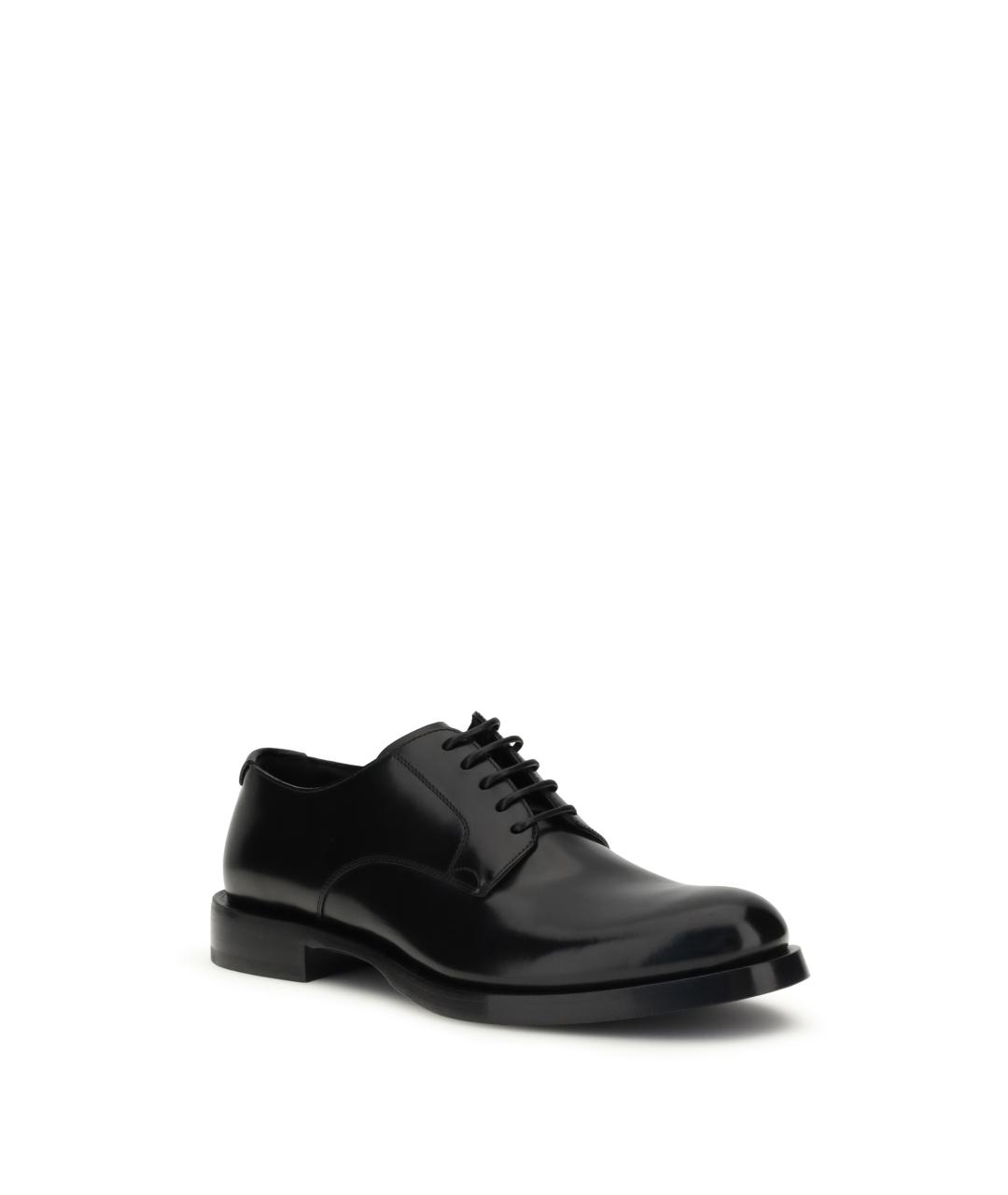 DOLCE&GABBANA Черные кожаные туфли, фото 2