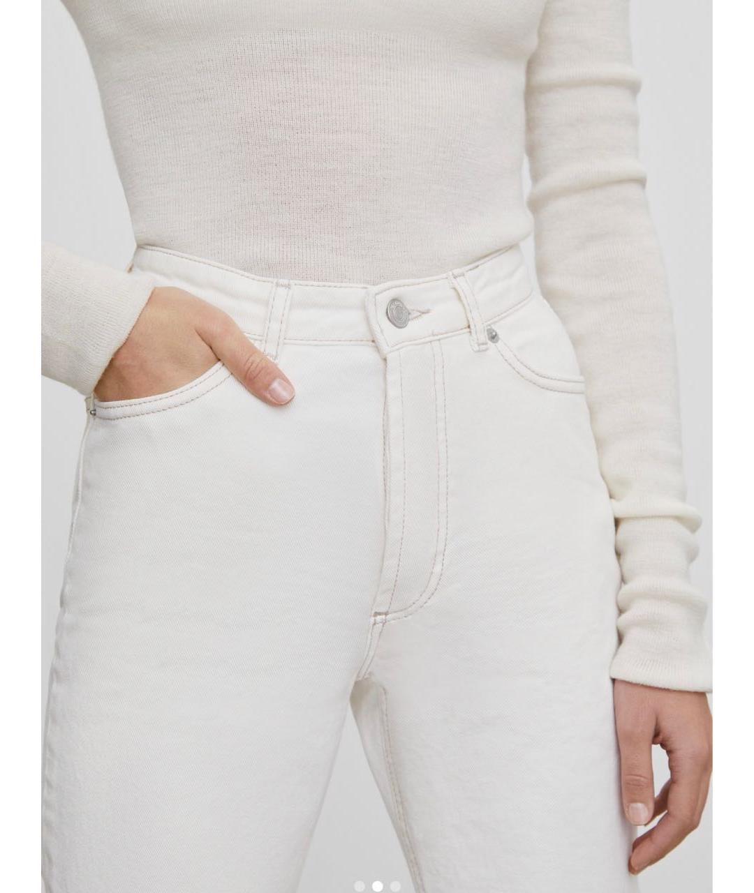 12 STOREEZ Бежевые хлопковые прямые джинсы, фото 5