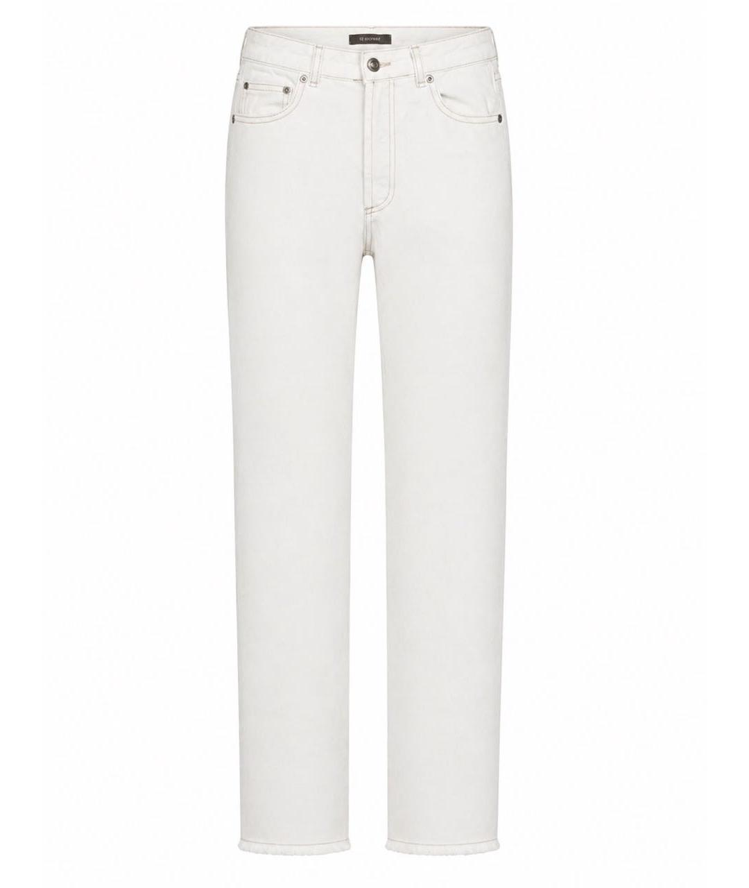 12 STOREEZ Бежевые хлопковые прямые джинсы, фото 1