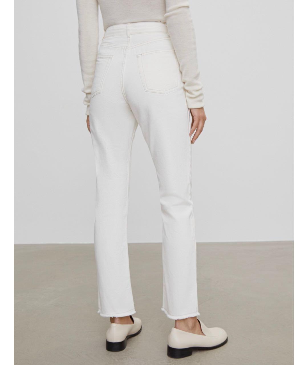 12 STOREEZ Бежевые хлопковые прямые джинсы, фото 3