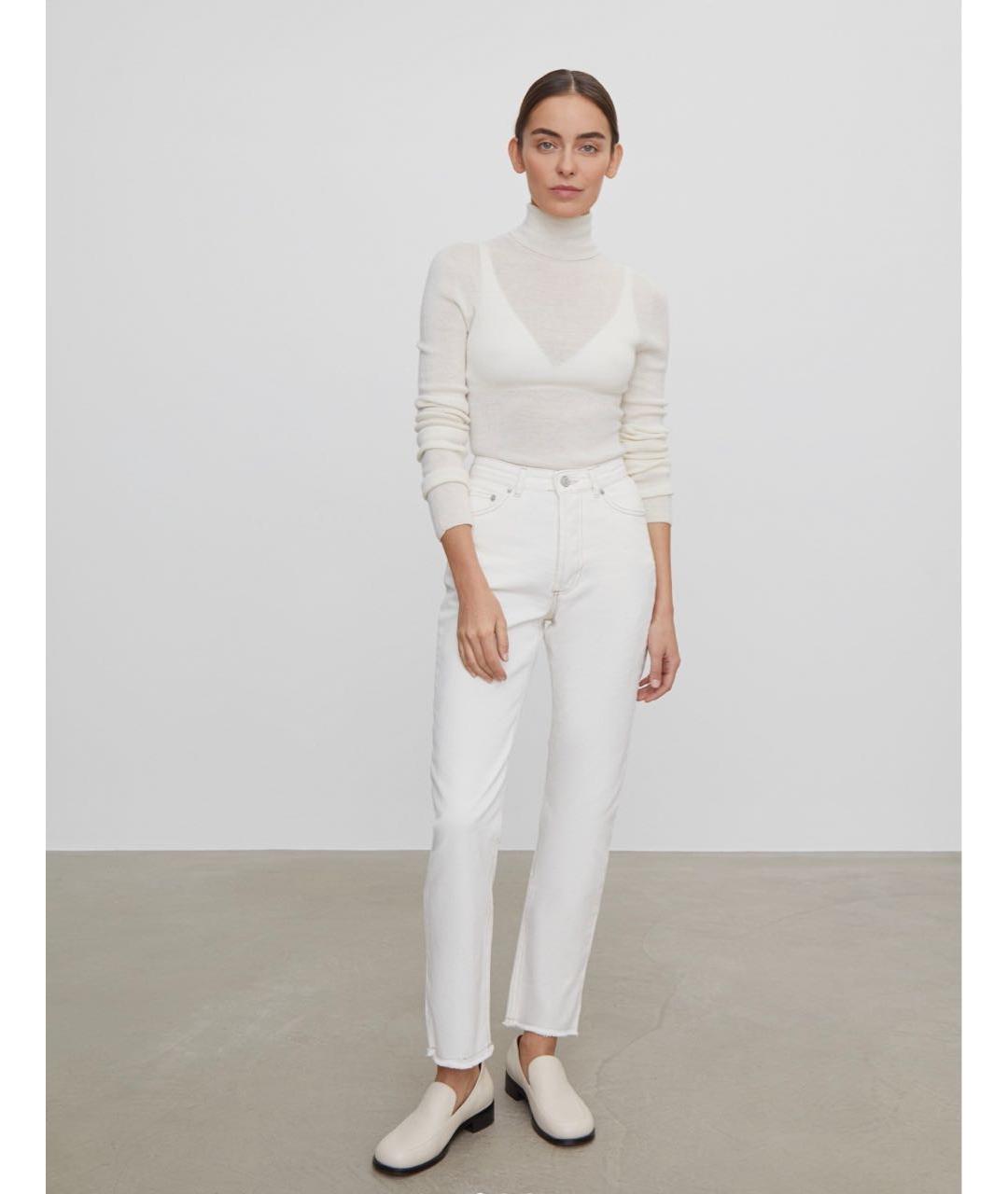 12 STOREEZ Бежевые хлопковые прямые джинсы, фото 2