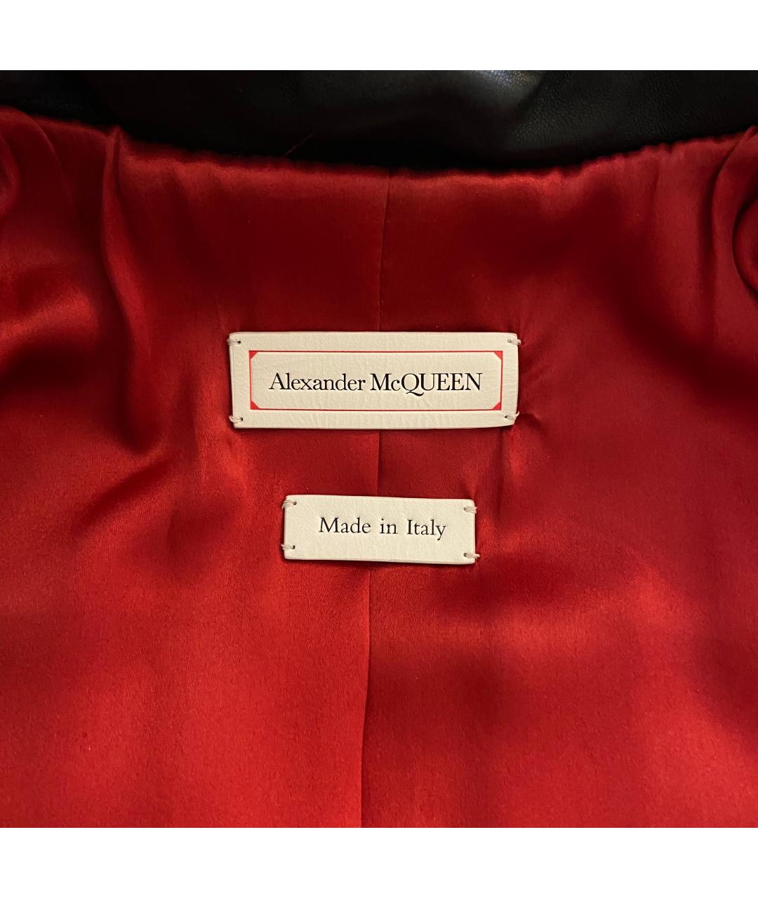 ALEXANDER MCQUEEN Черная кожаная куртка, фото 3