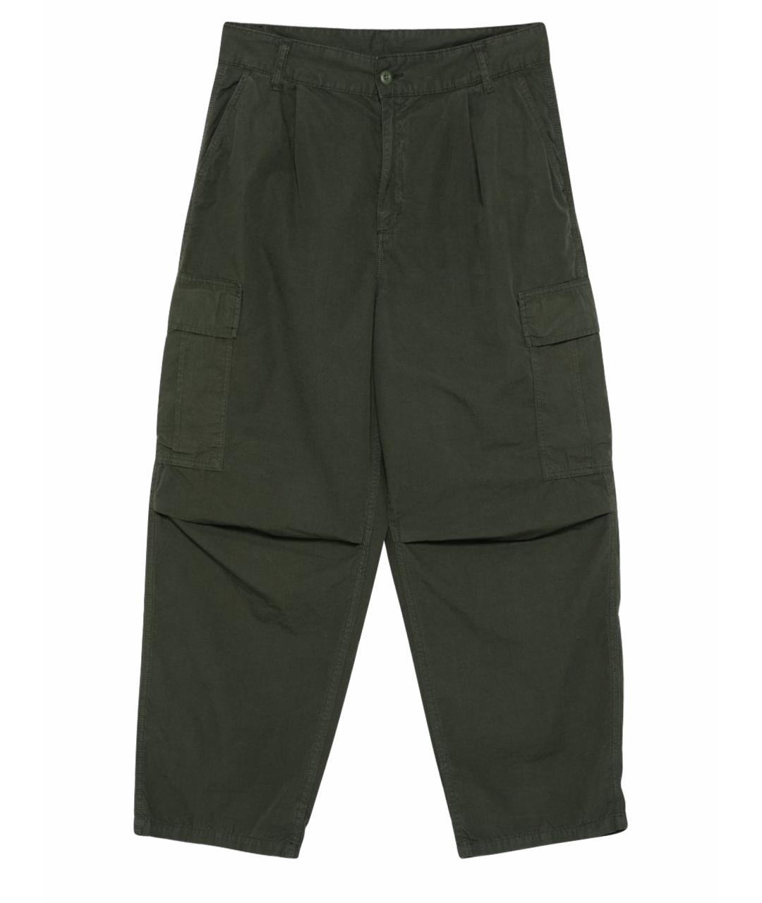 CARHARTT WIP Зеленые хлопковые повседневные брюки, фото 1